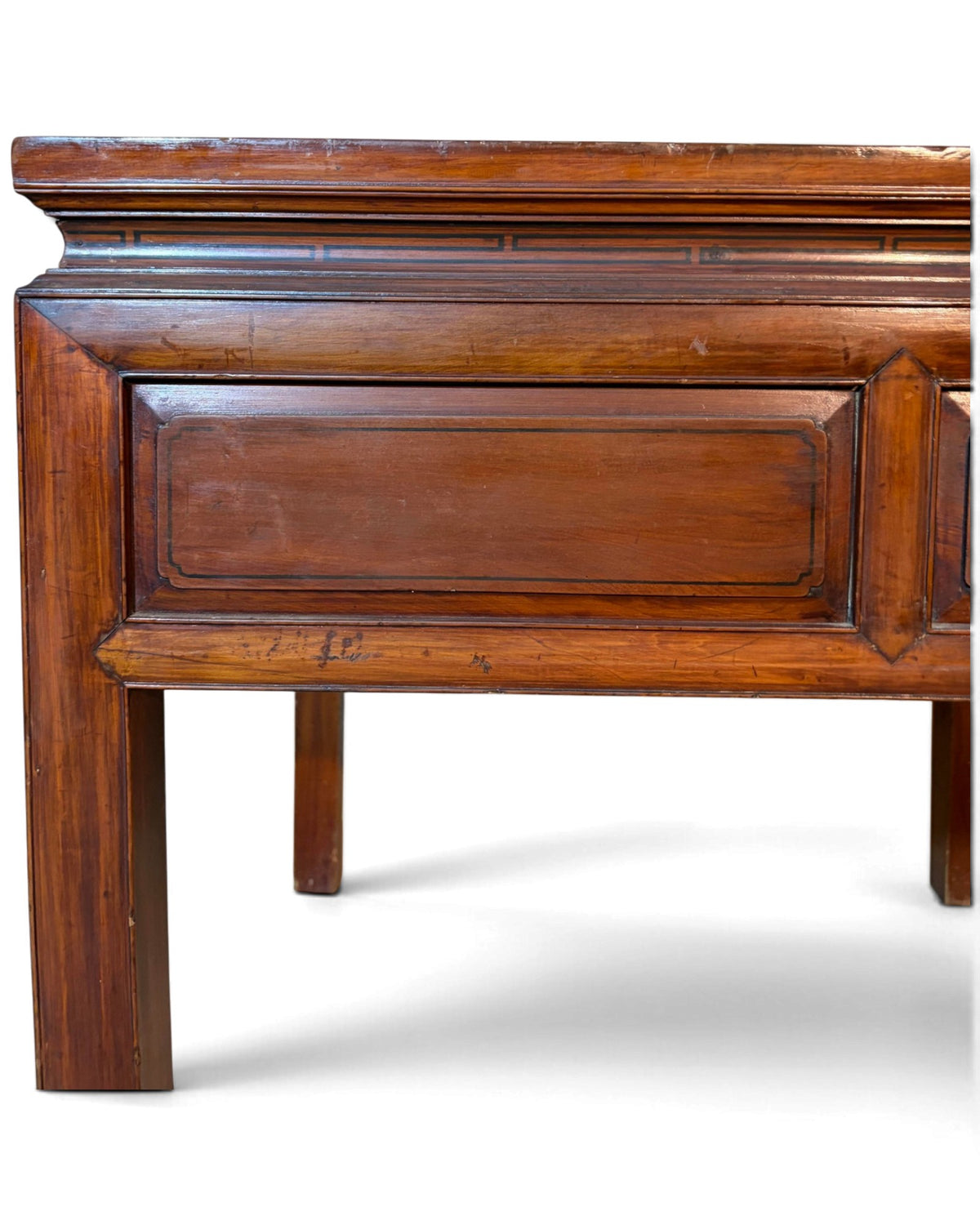 Teak Square Desk with Drawers