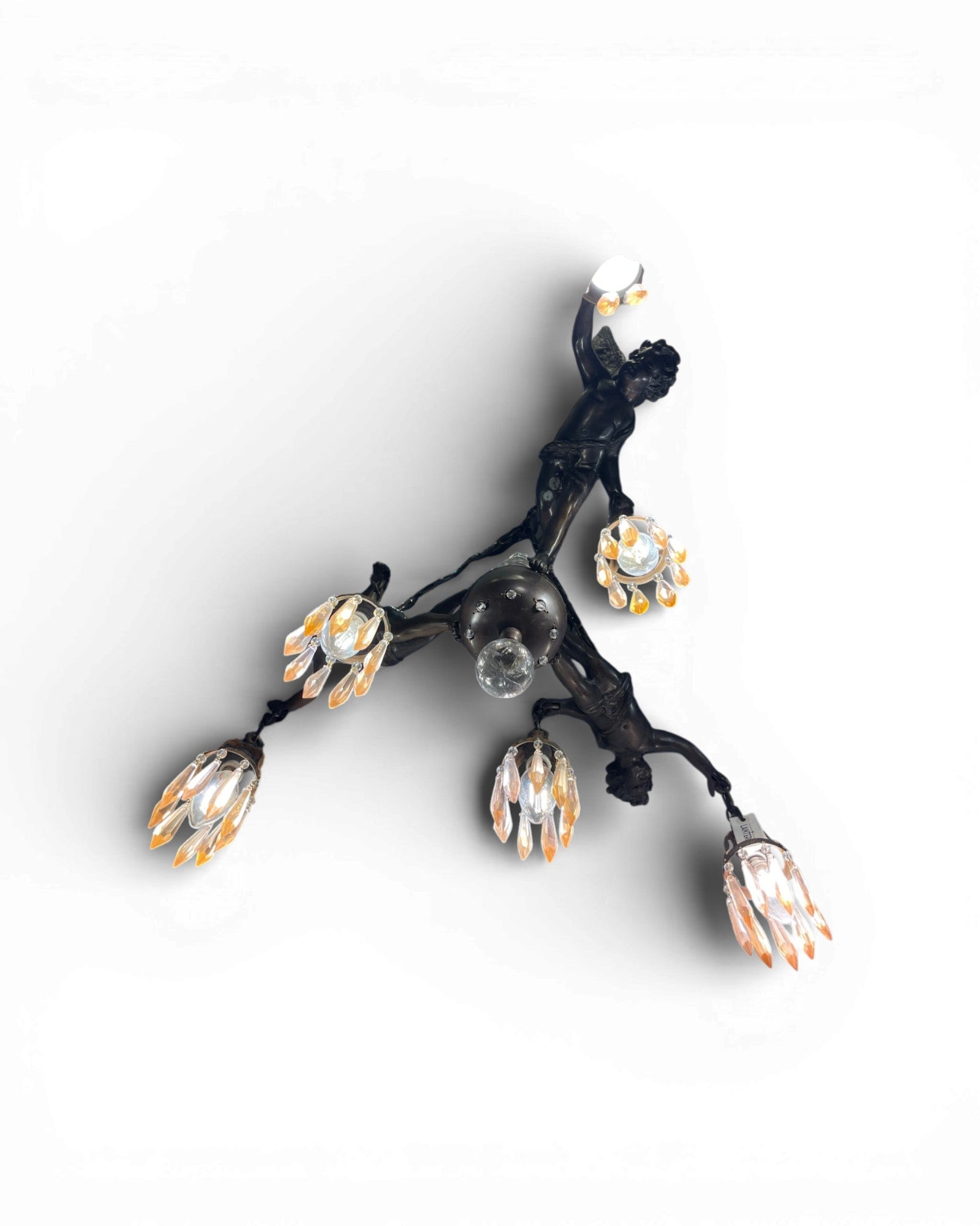 3 Bronze Cherub Figures with 6 Light Branches Chandelier - Surround Living - 6