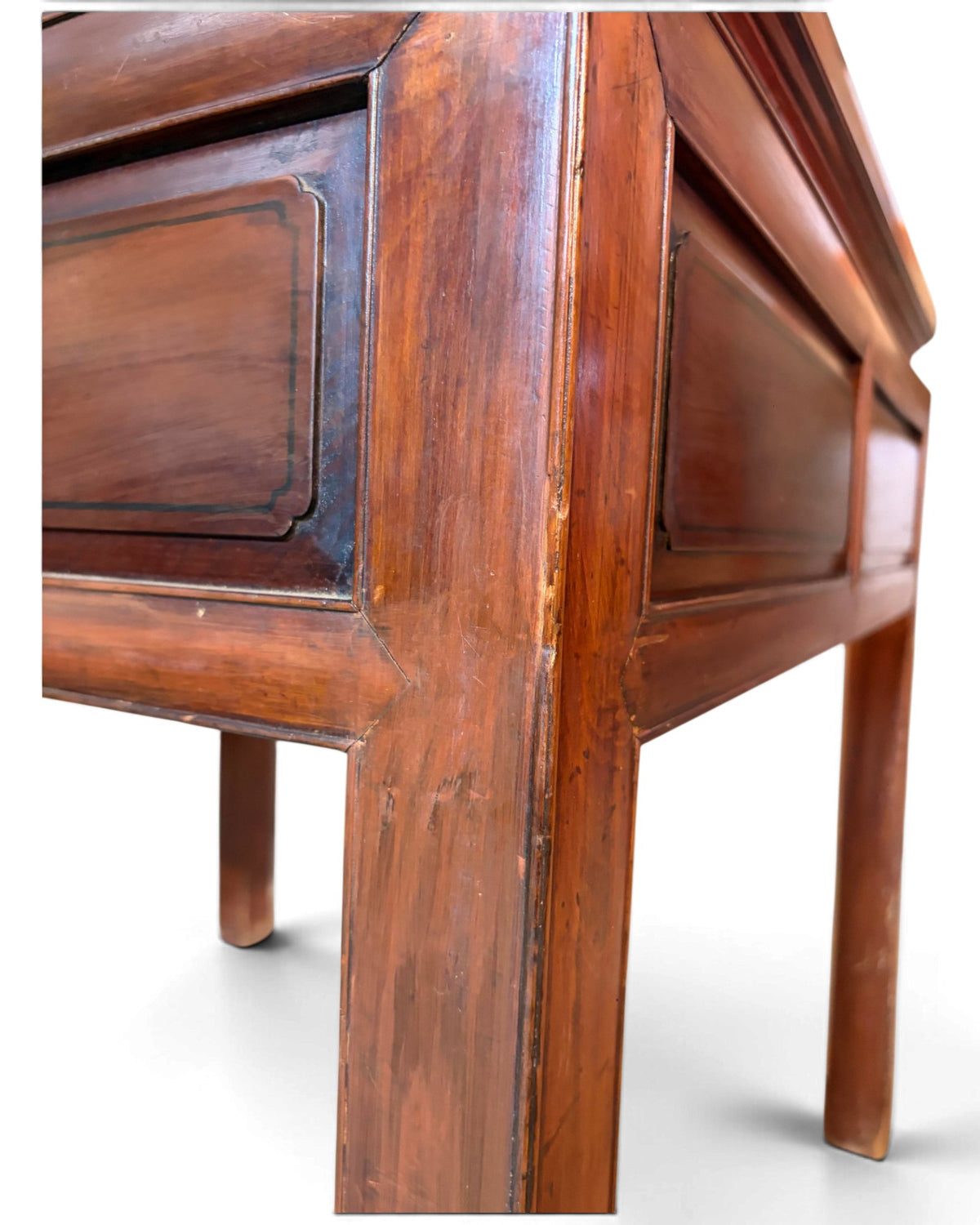 Teak Square Desk with Drawers