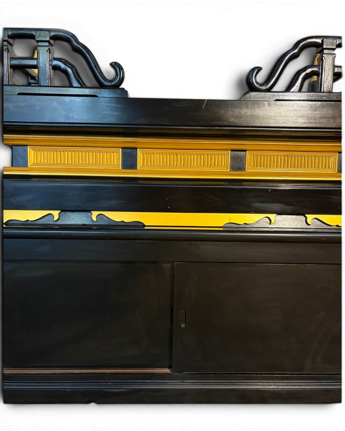 Solid Wood Lacquer Japanese Prayer Tables 3 Piece Set