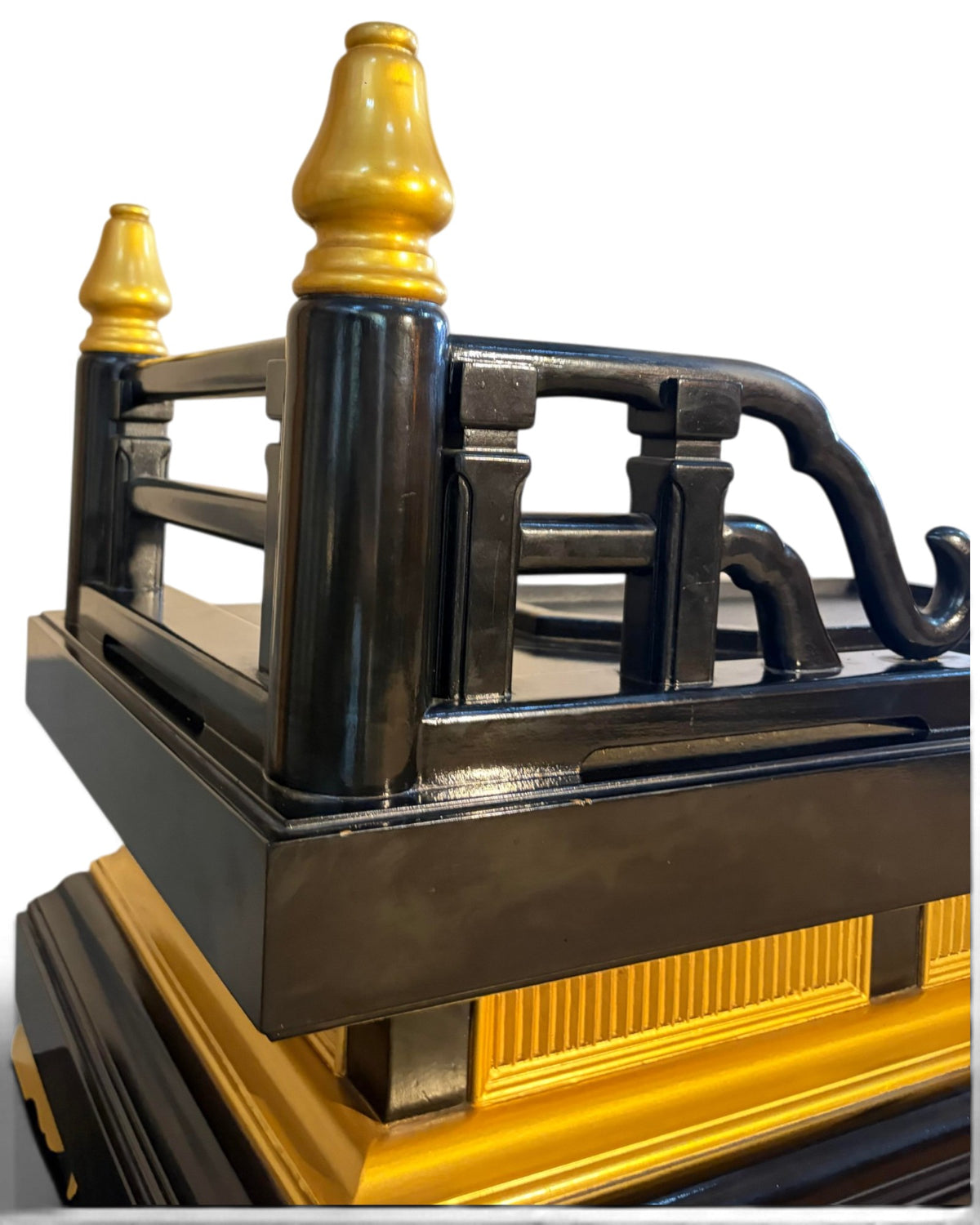 Solid Wood Lacquer Japanese Prayer Tables 3 Piece Set