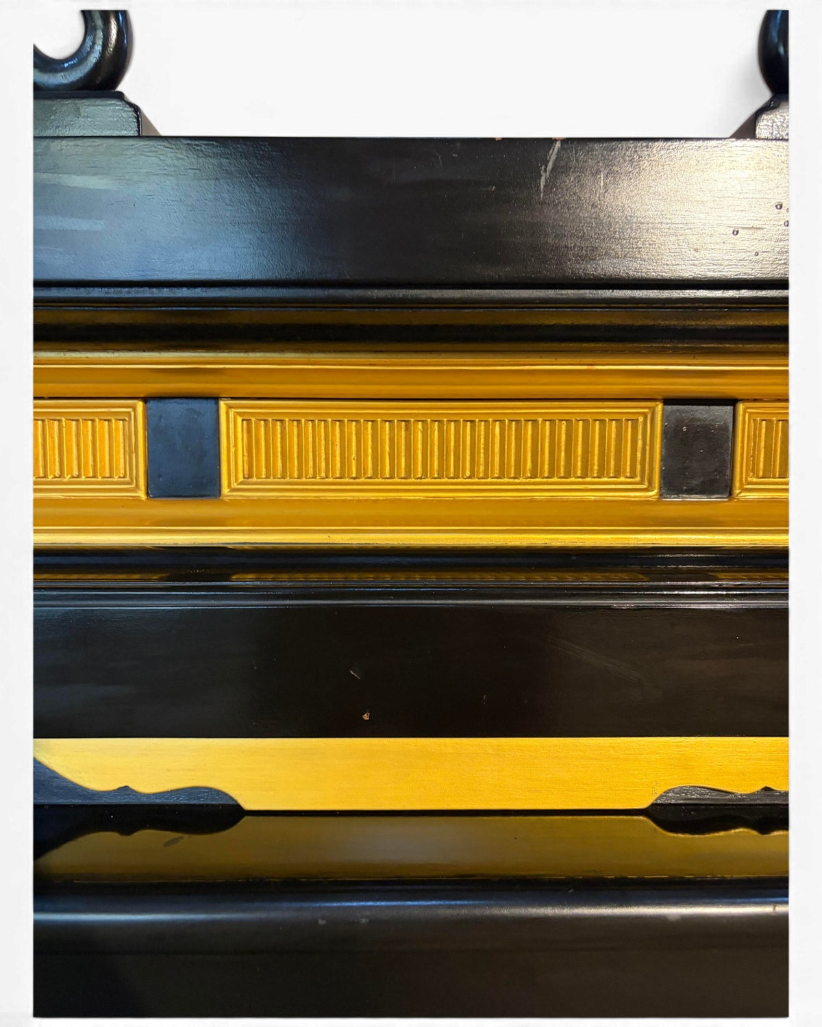 Solid Wood Lacquer Japanese Prayer Tables 3 Piece Set