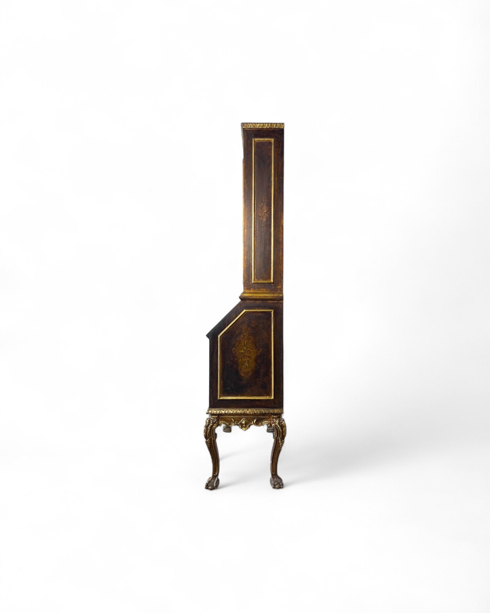 Victorian Revival Bronze Secretary Bookcase