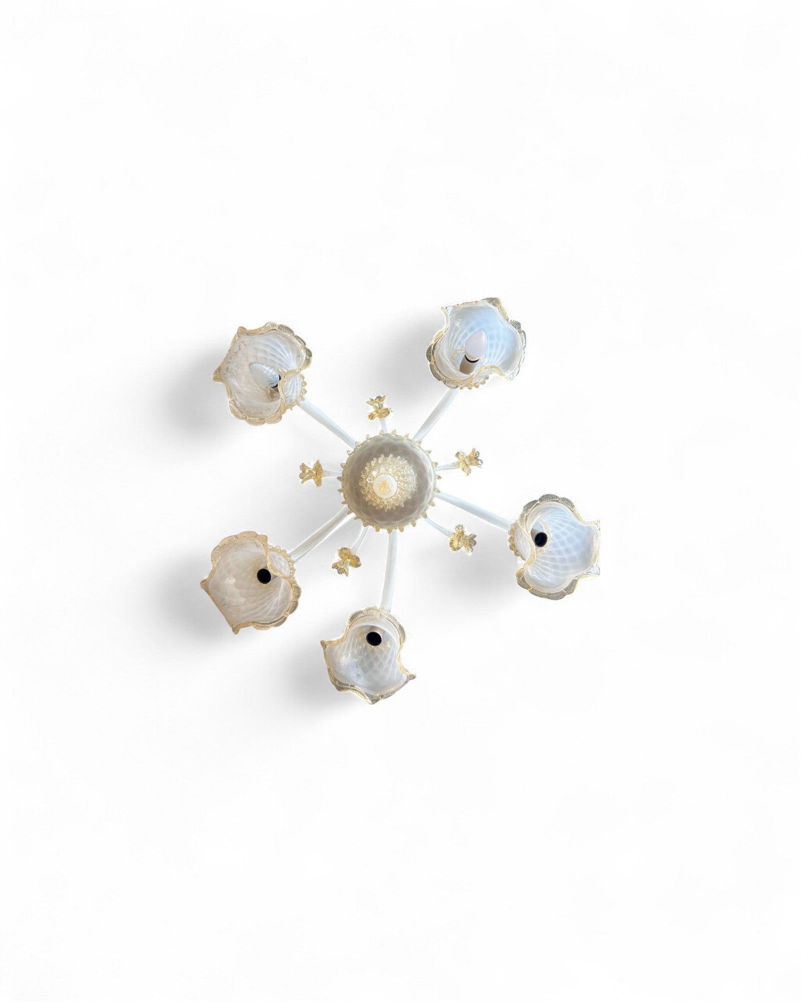Pearl Murano Glass Floral Chandelier