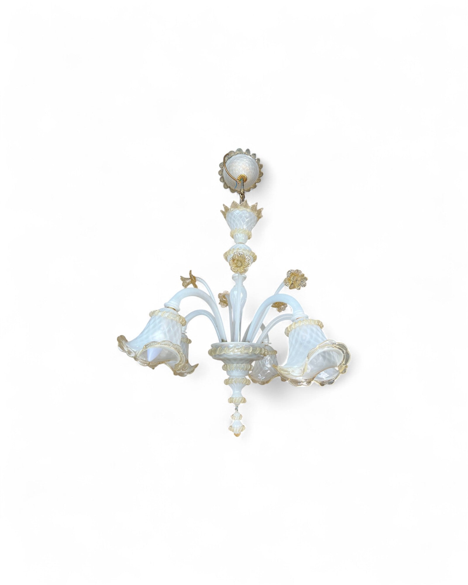 Pearl Murano Glass Floral Chandelier
