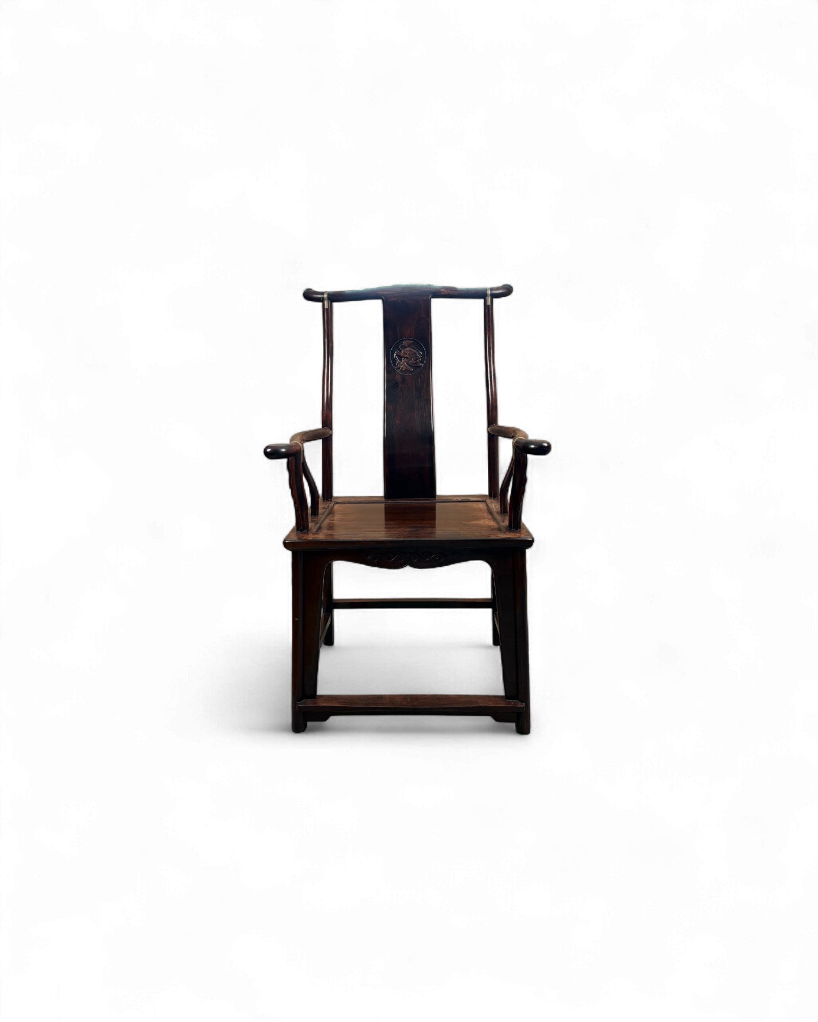 Chinese Official’s Hat Armchair (Guanmaoyi) - Darker Zitan Wood - Surround Living - 1