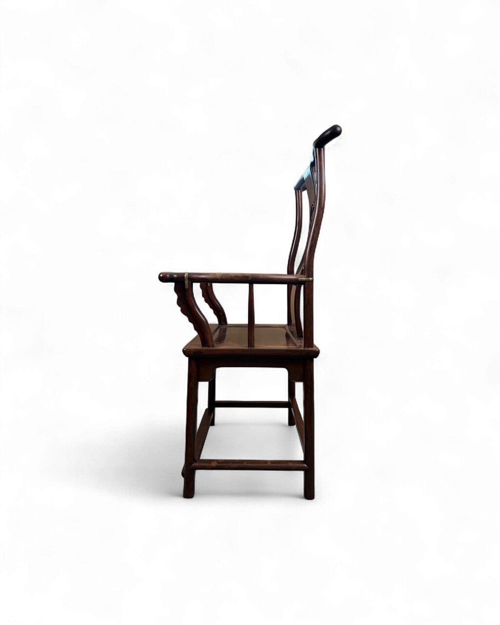 Chinese Official’s Hat Armchair (Guanmaoyi) - Darker Zitan Wood - Surround Living - 3
