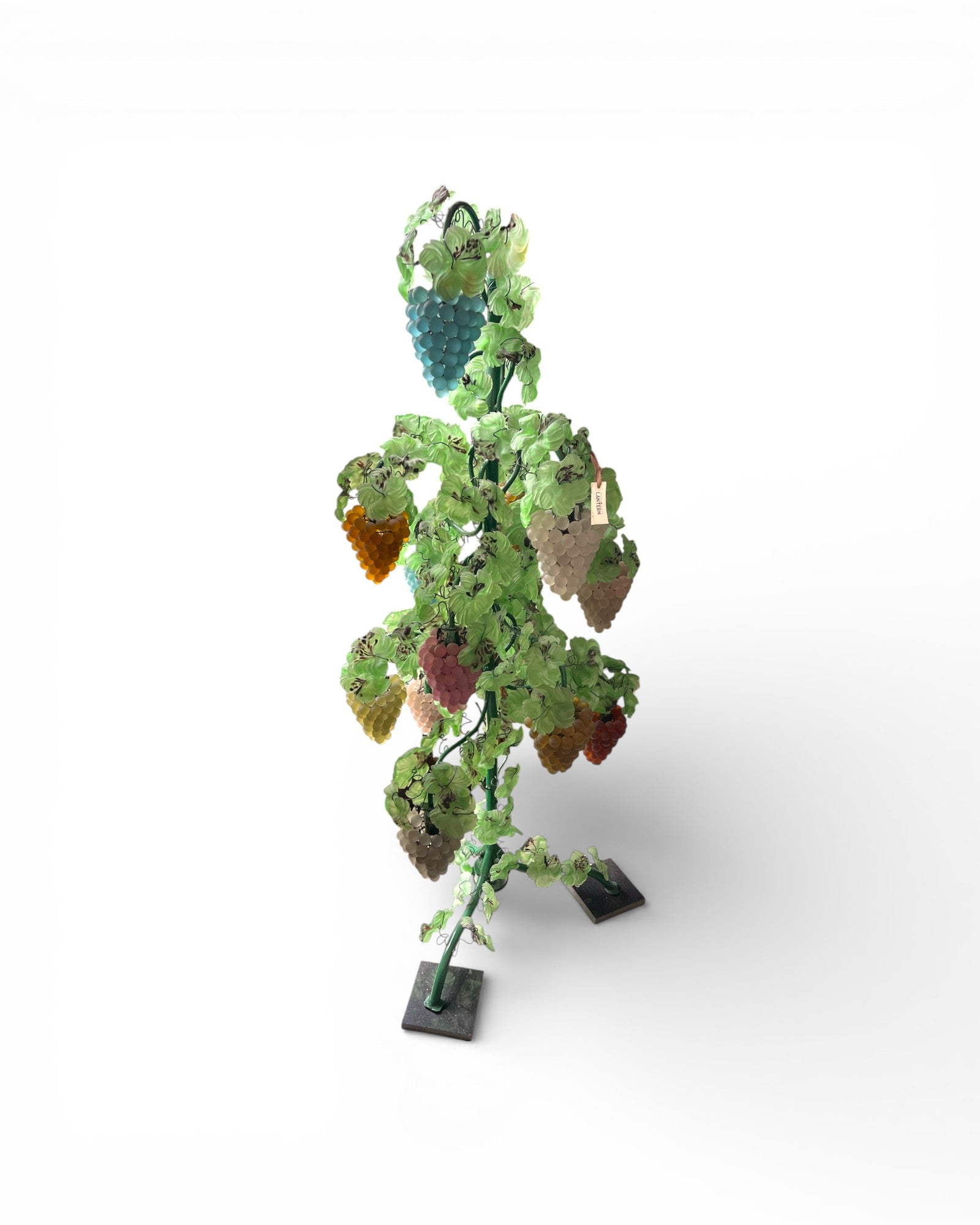 Murano Vintage 13 - Light Grape Clusters With Blown - Glass Leaves Floor Lamp - Surround Living - 5