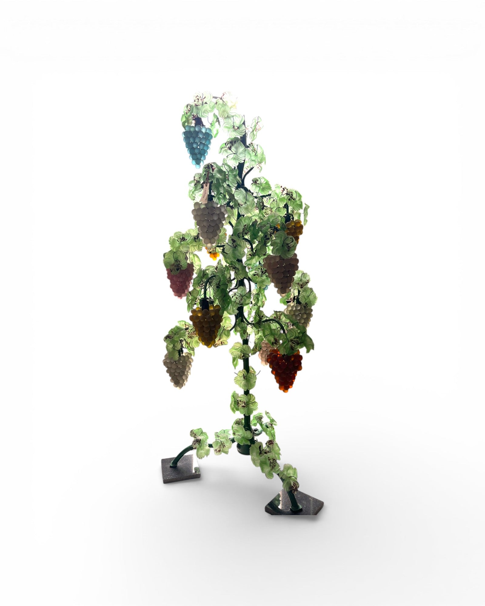 Murano Vintage 13 - Light Grape Clusters With Blown - Glass Leaves Floor Lamp - Surround Living - 6