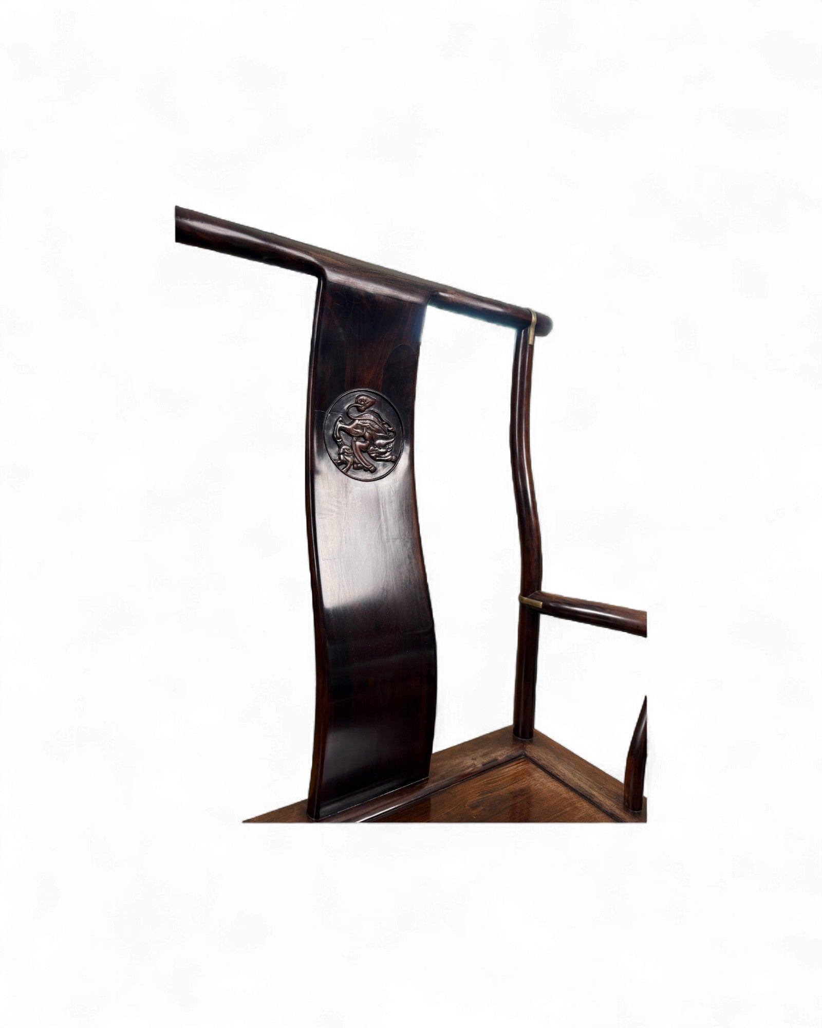 Chinese Official’s Hat Armchair (Guanmaoyi) - Darker Zitan Wood - Surround Living - 6