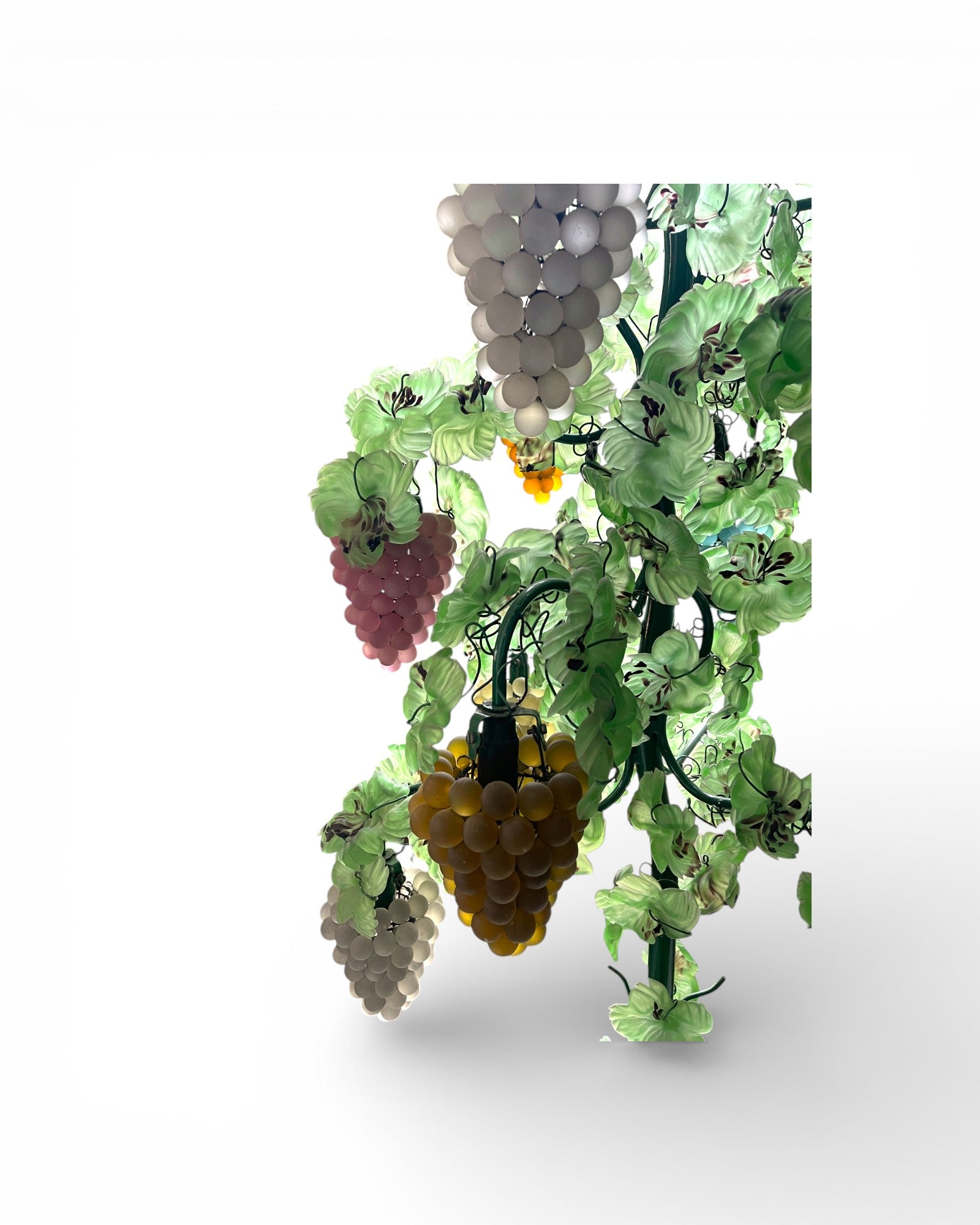 Murano Vintage 13 - Light Grape Clusters With Blown - Glass Leaves Floor Lamp - Surround Living - 7