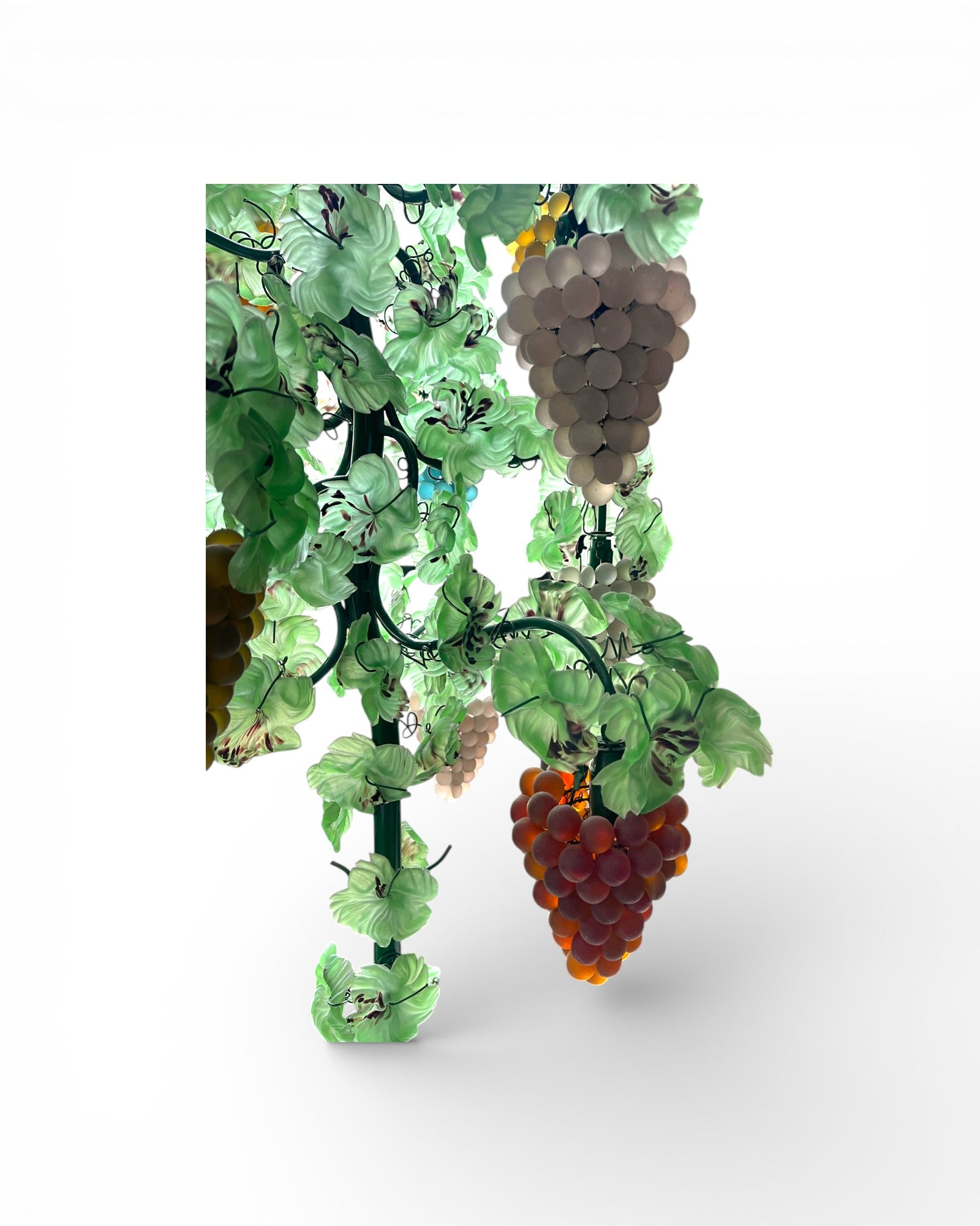 Murano Vintage 13 - Light Grape Clusters With Blown - Glass Leaves Floor Lamp - Surround Living - 8