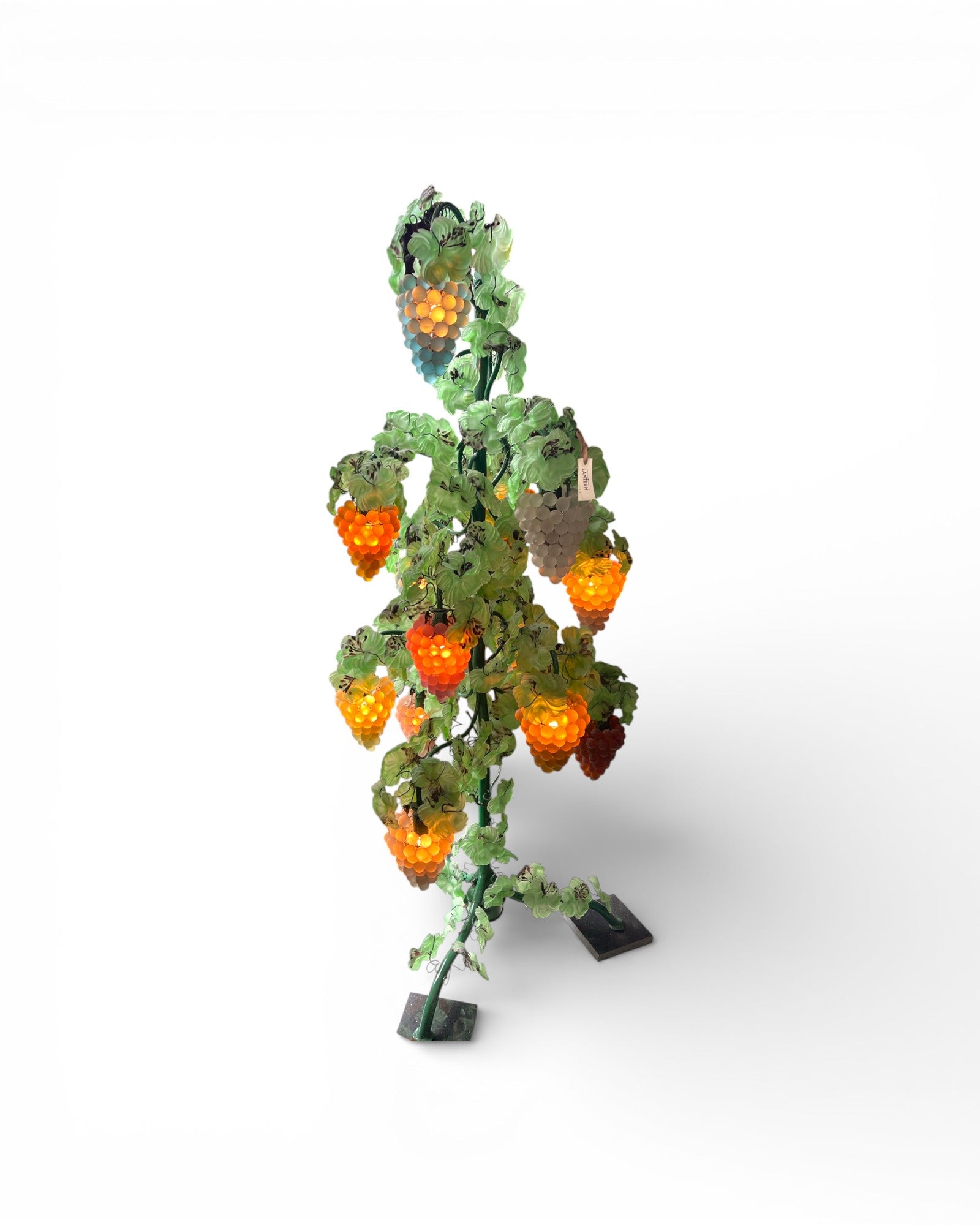 Murano Vintage 13 - Light Grape Clusters With Blown - Glass Leaves Floor Lamp - Surround Living - 21