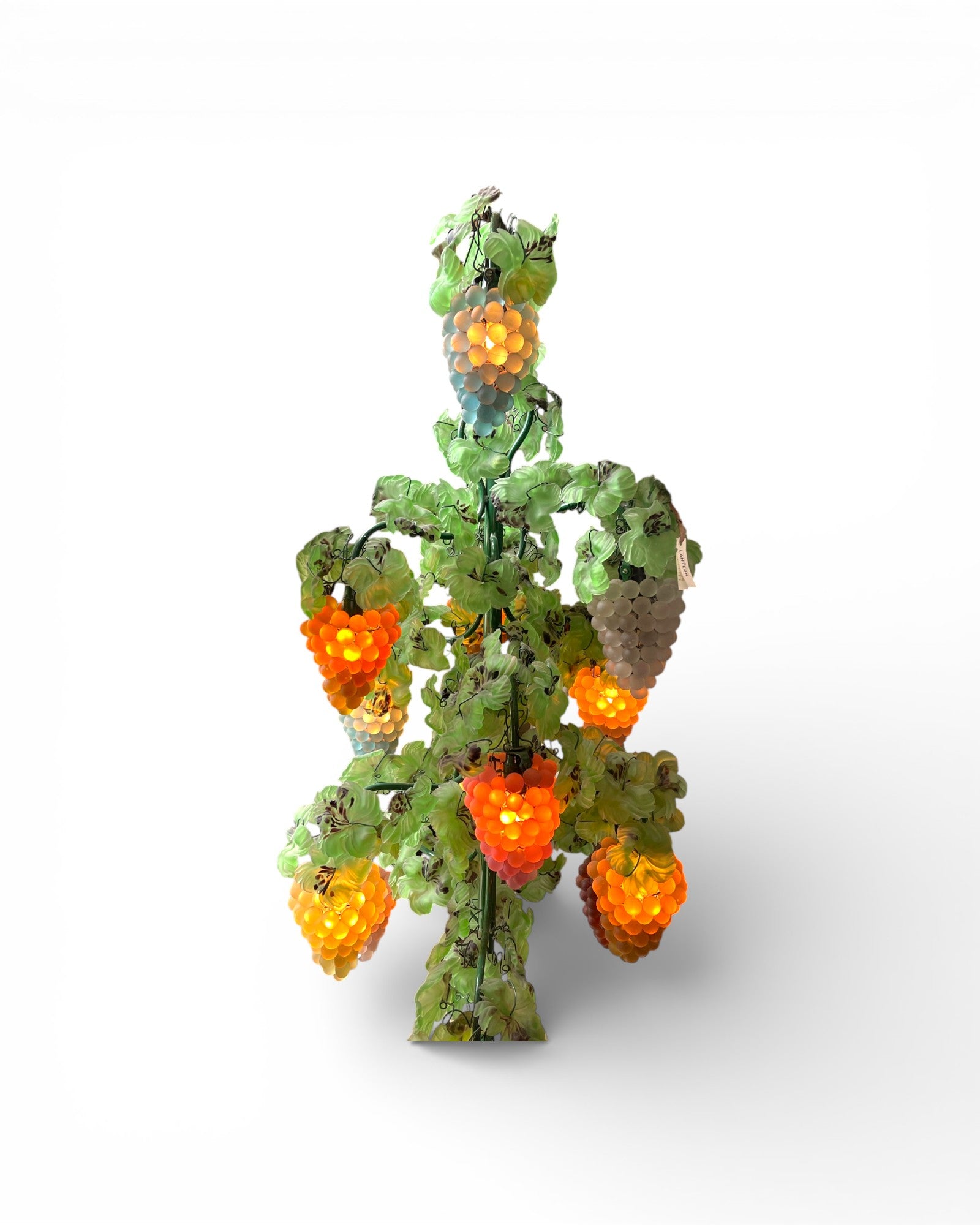 Murano Vintage 13 - Light Grape Clusters With Blown - Glass Leaves Floor Lamp - Surround Living - 22