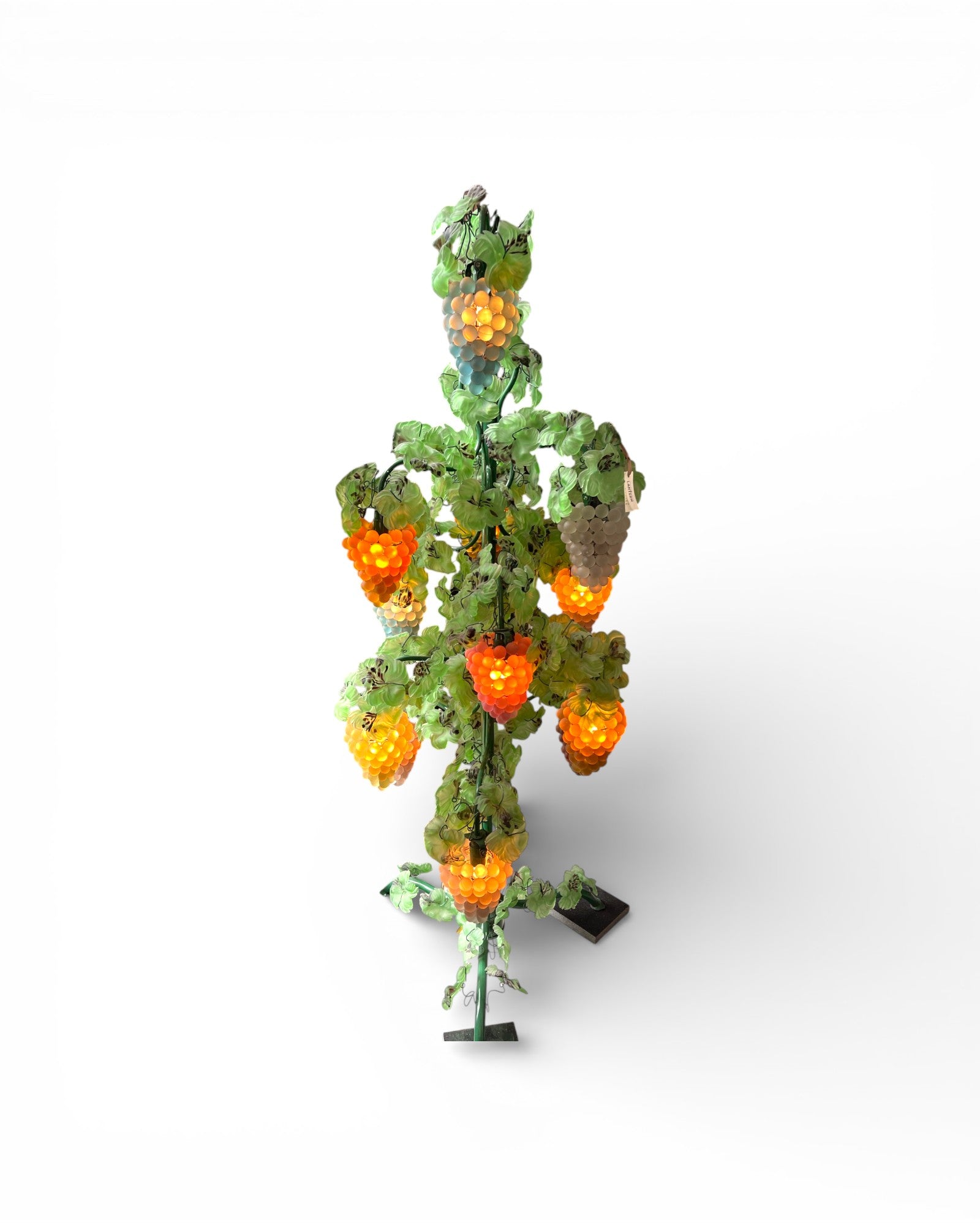 Murano Vintage 13 - Light Grape Clusters With Blown - Glass Leaves Floor Lamp - Surround Living - 11