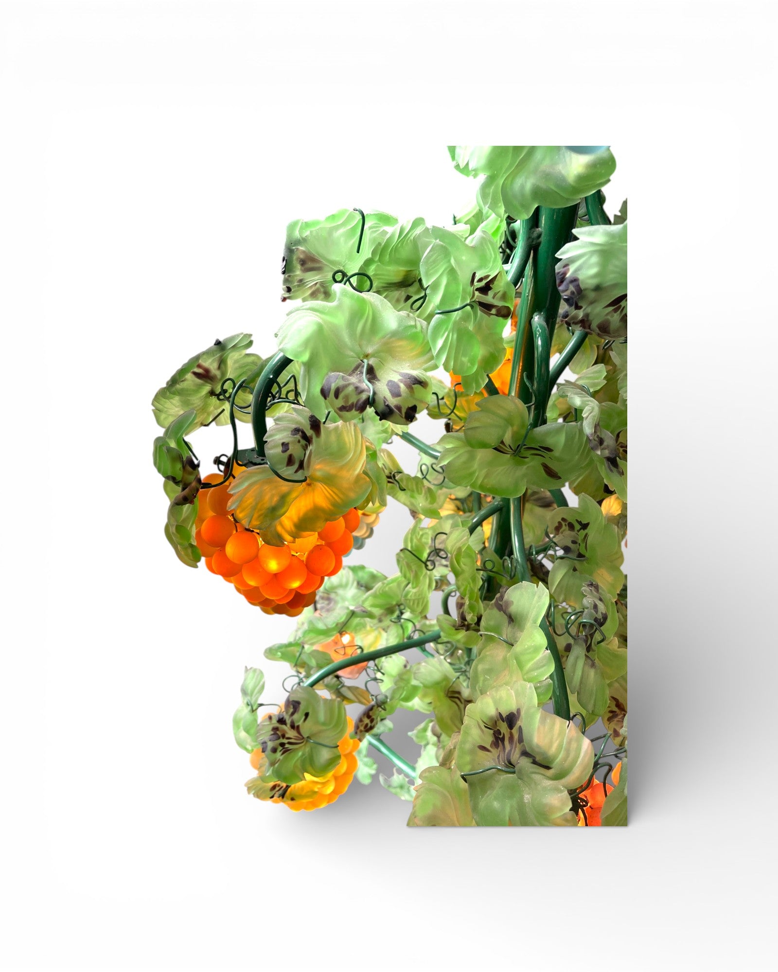 Murano Vintage 13 - Light Grape Clusters With Blown - Glass Leaves Floor Lamp - Surround Living - 24