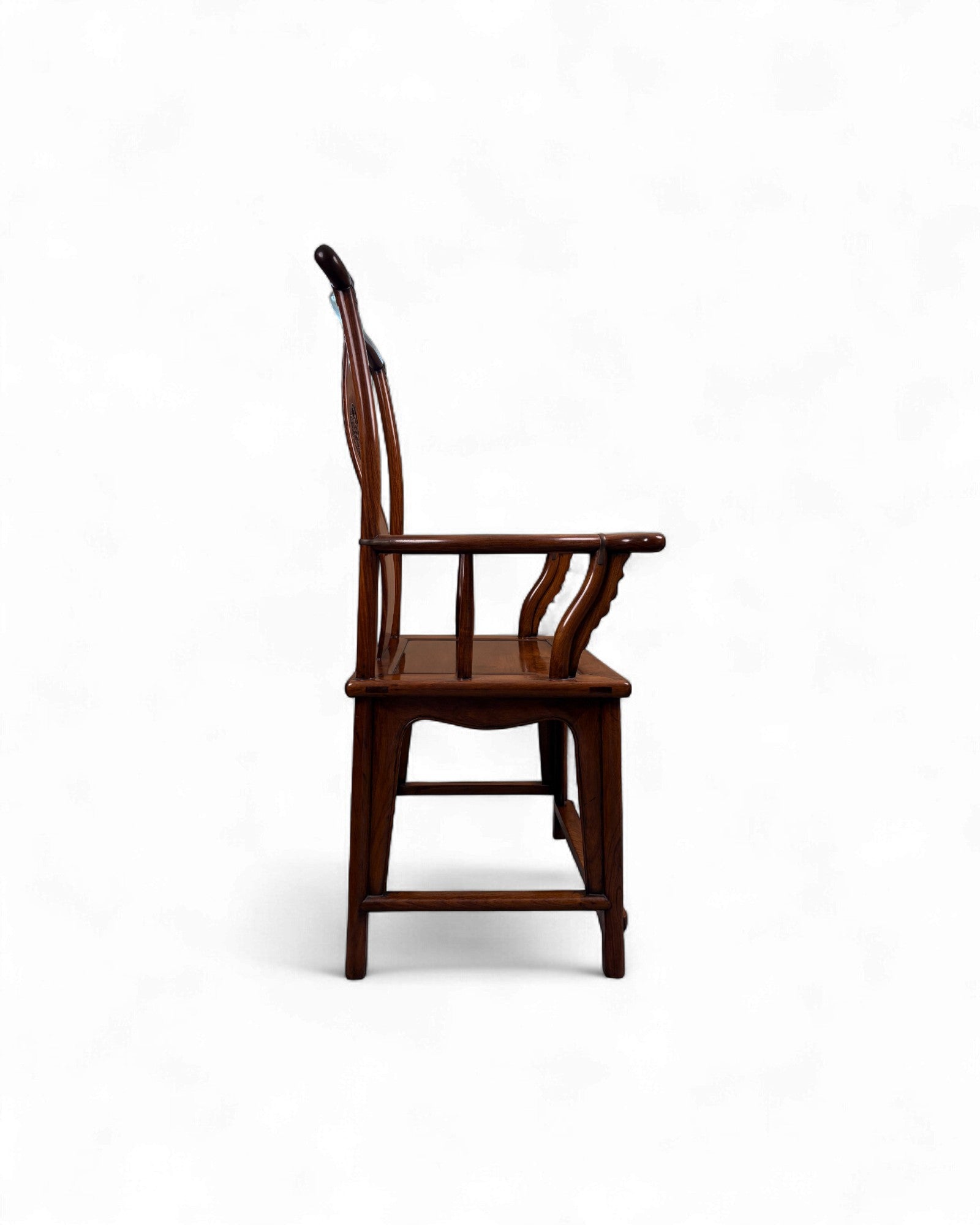 Chinese Official’s Hat Armchair in Elm Wood (Guanmaoyi) - Surround Living - 4