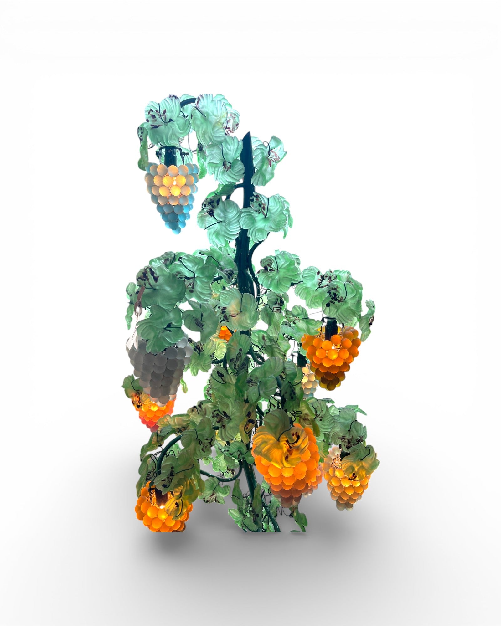 Murano Vintage 13 - Light Grape Clusters With Blown - Glass Leaves Floor Lamp - Surround Living - 25