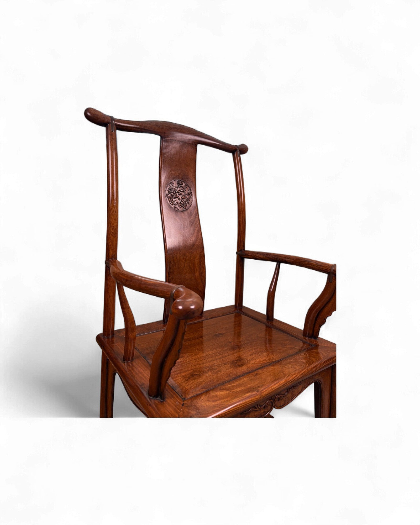 Chinese Official’s Hat Armchair in Elm Wood (Guanmaoyi) - Surround Living - 5