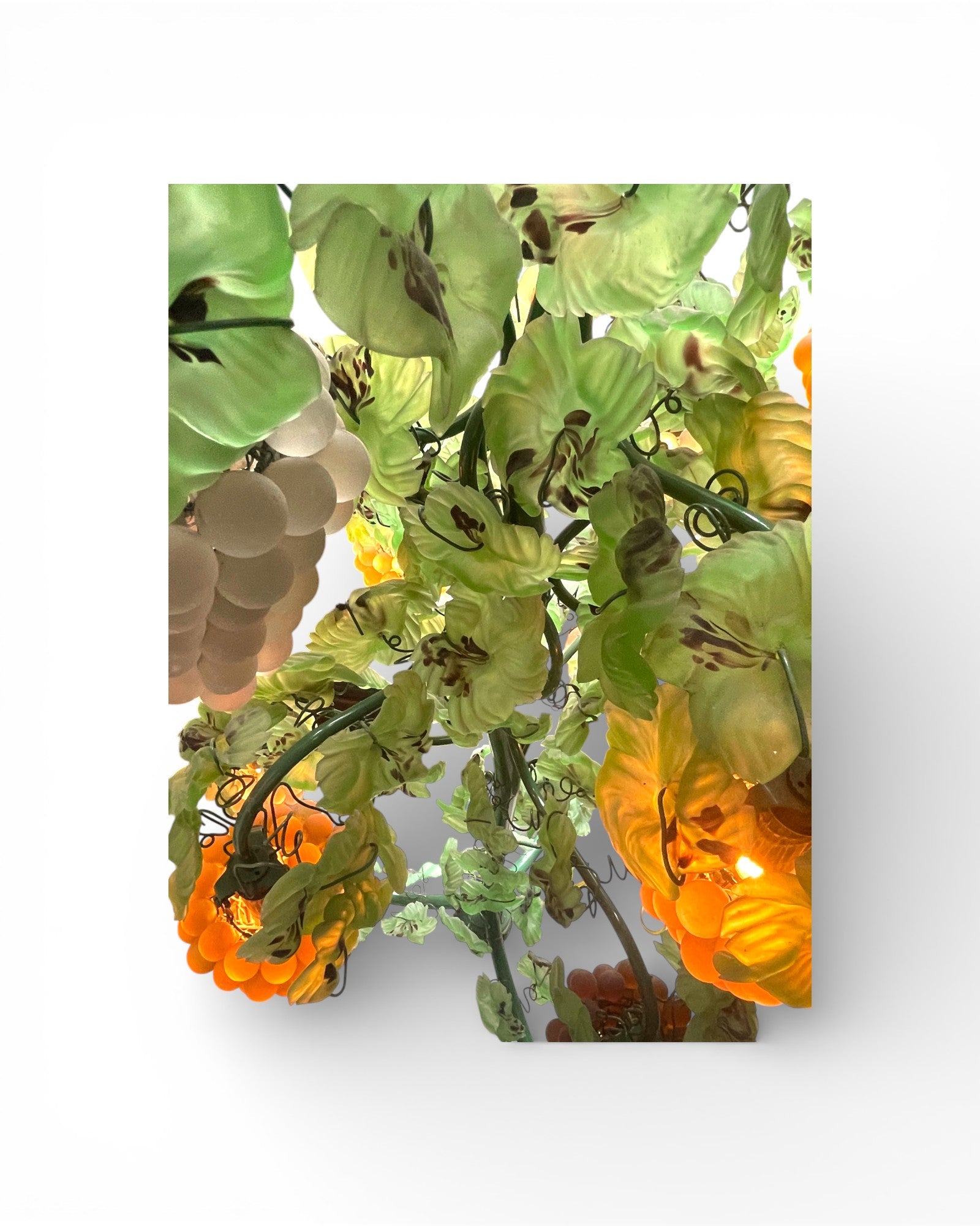 Murano Vintage 13 - Light Grape Clusters With Blown - Glass Leaves Floor Lamp - Surround Living - 27