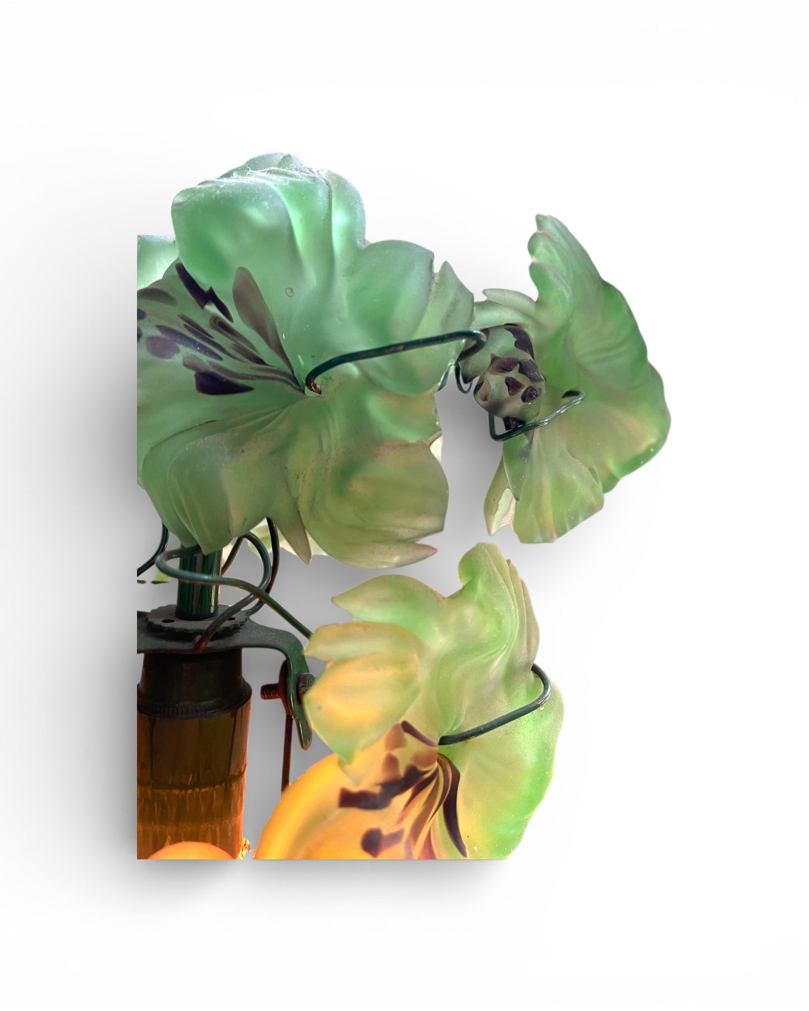 Murano Vintage 13 - Light Grape Clusters With Blown - Glass Leaves Floor Lamp - Surround Living - 28