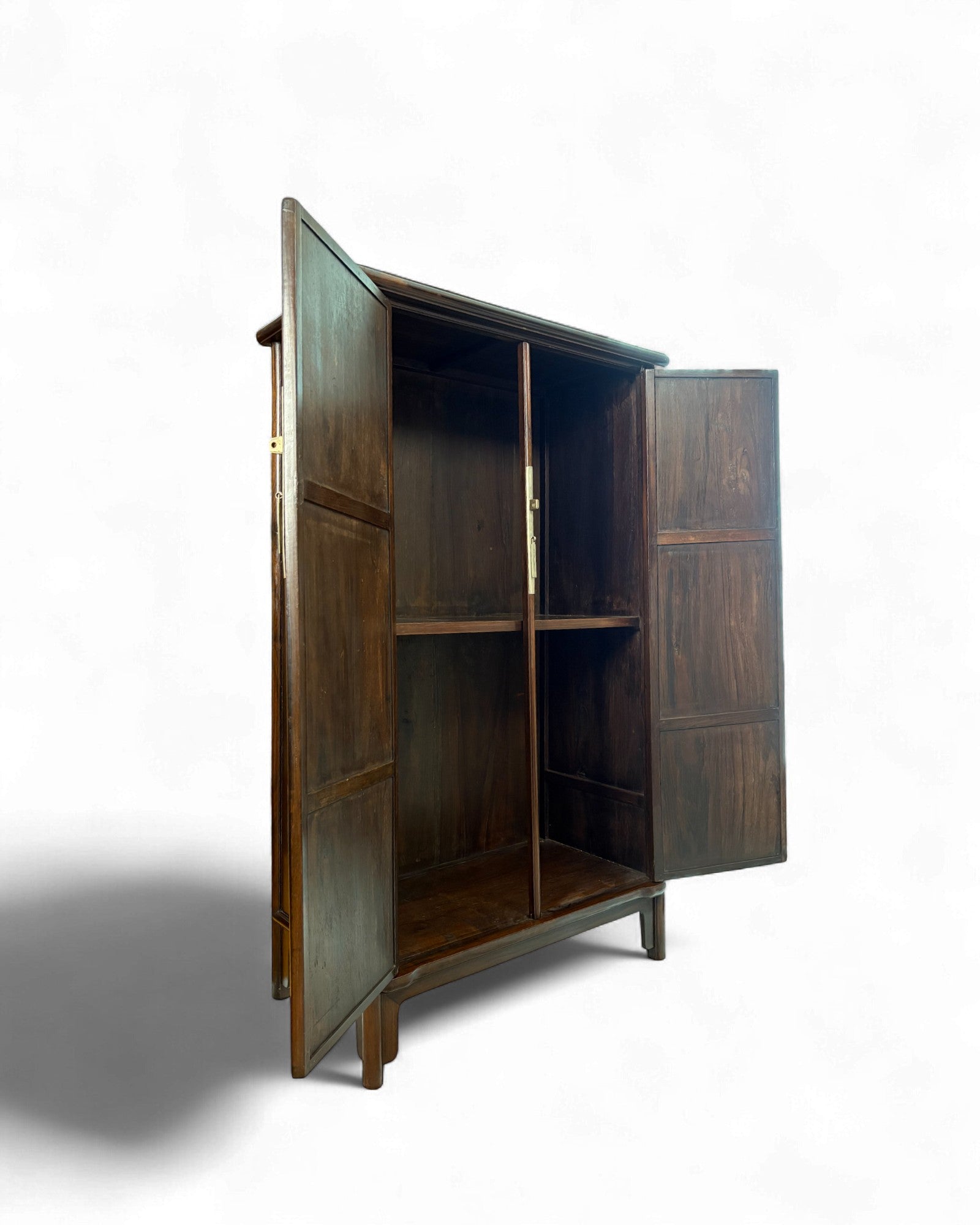Chinese Narrow Cabinet with Minimalist Panel Doors - Zitan Wood - Surround Living - 6