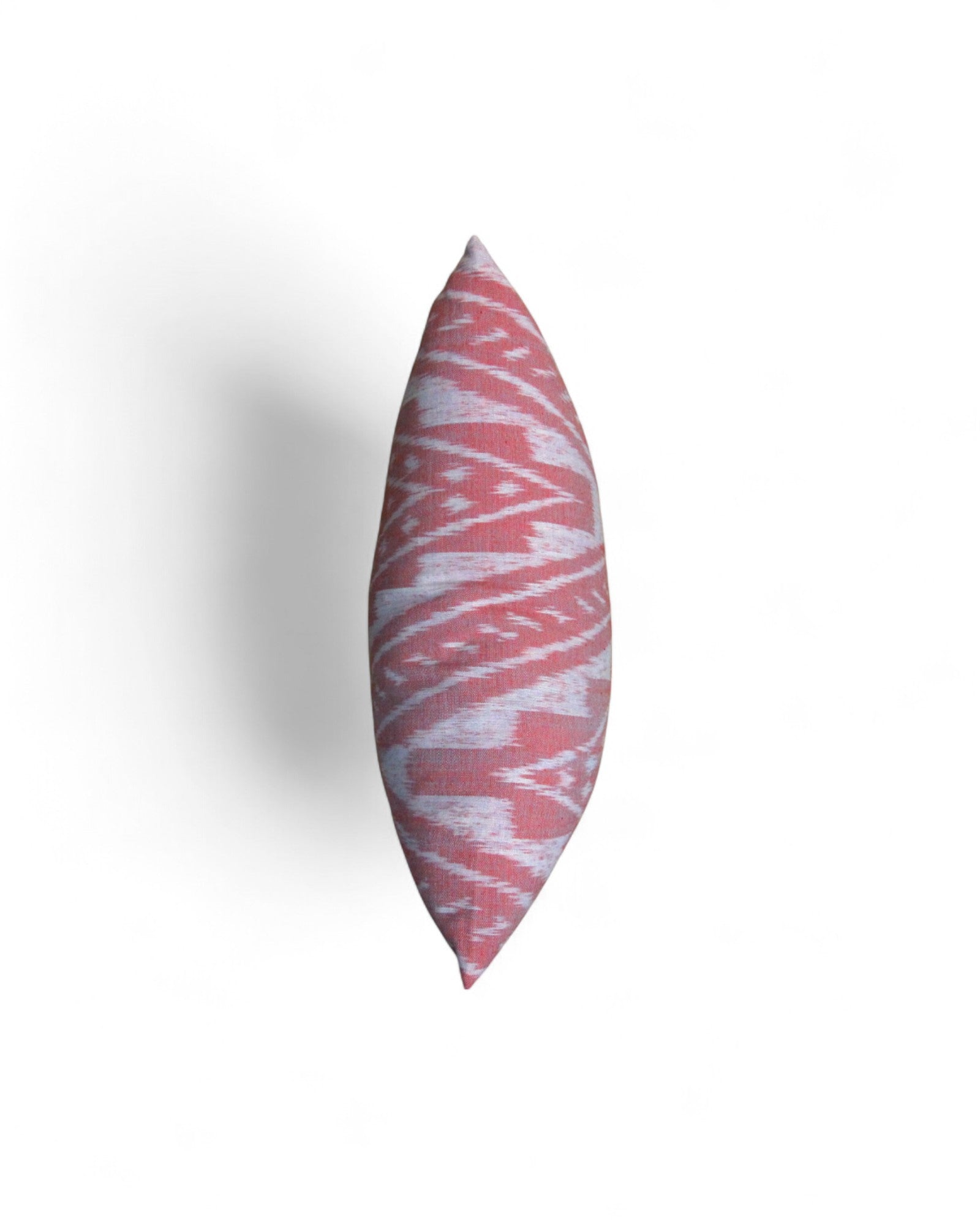Square Cushion Top Ikat, velvet piping and Handwoven cotton bottom
