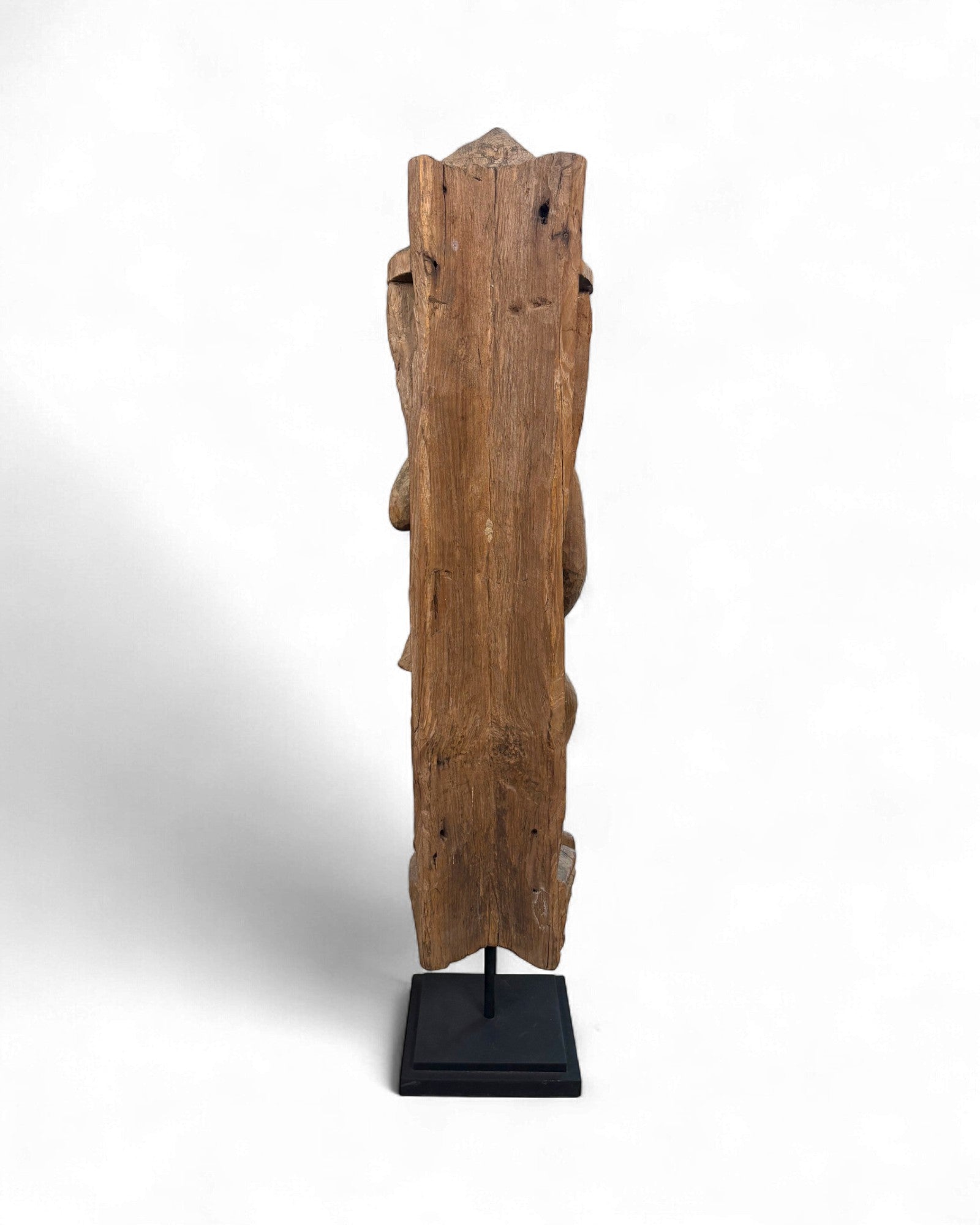 Antique Thai Teak Temple Carving of a Seated Figure - Surround Living - 3