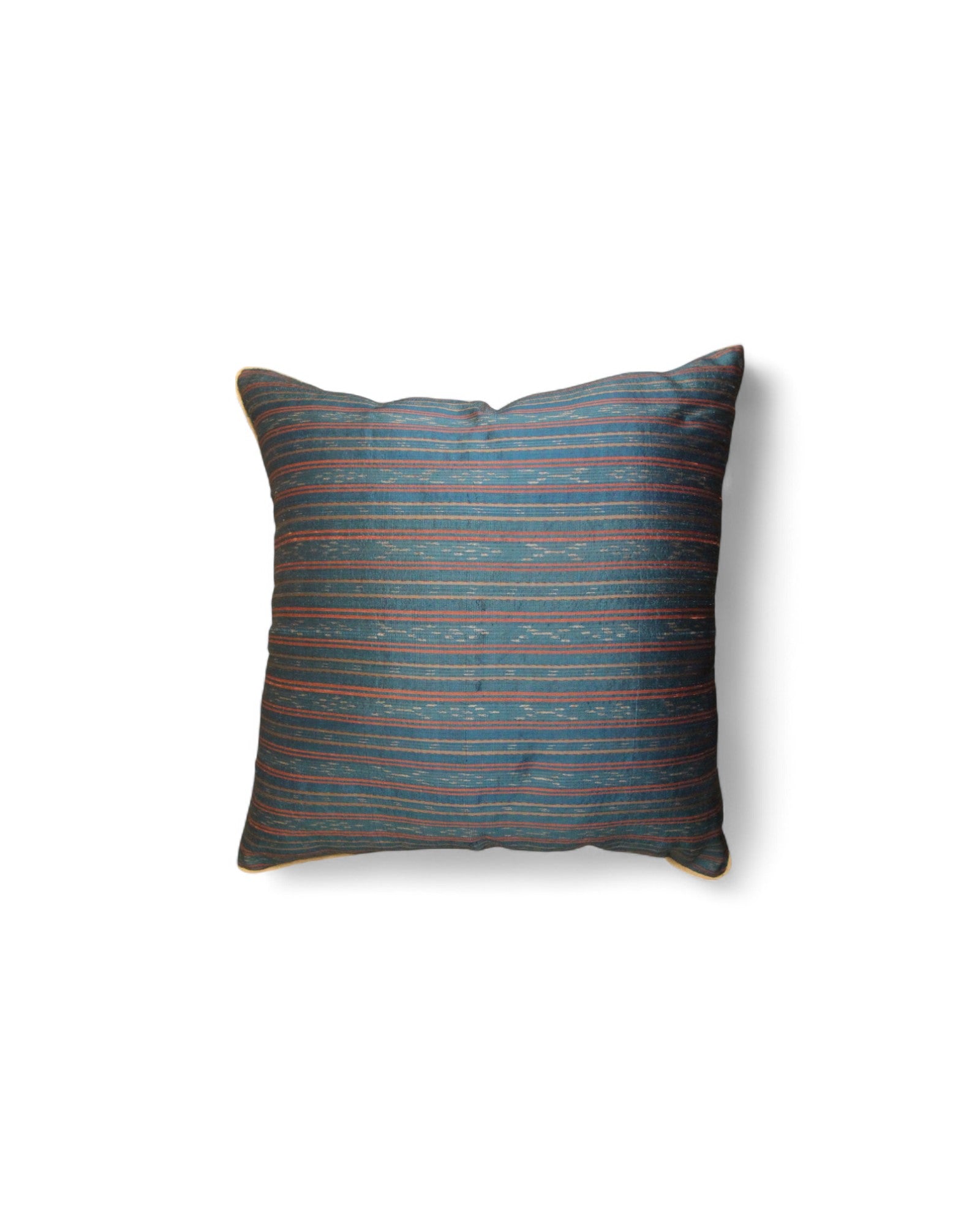 Handwoven Mudmee Silk Square cushion - Ocean