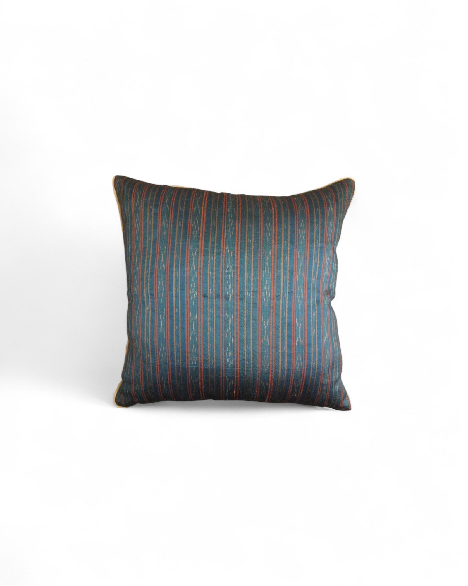 Handwoven Mudmee Silk Square cushion - Ocean