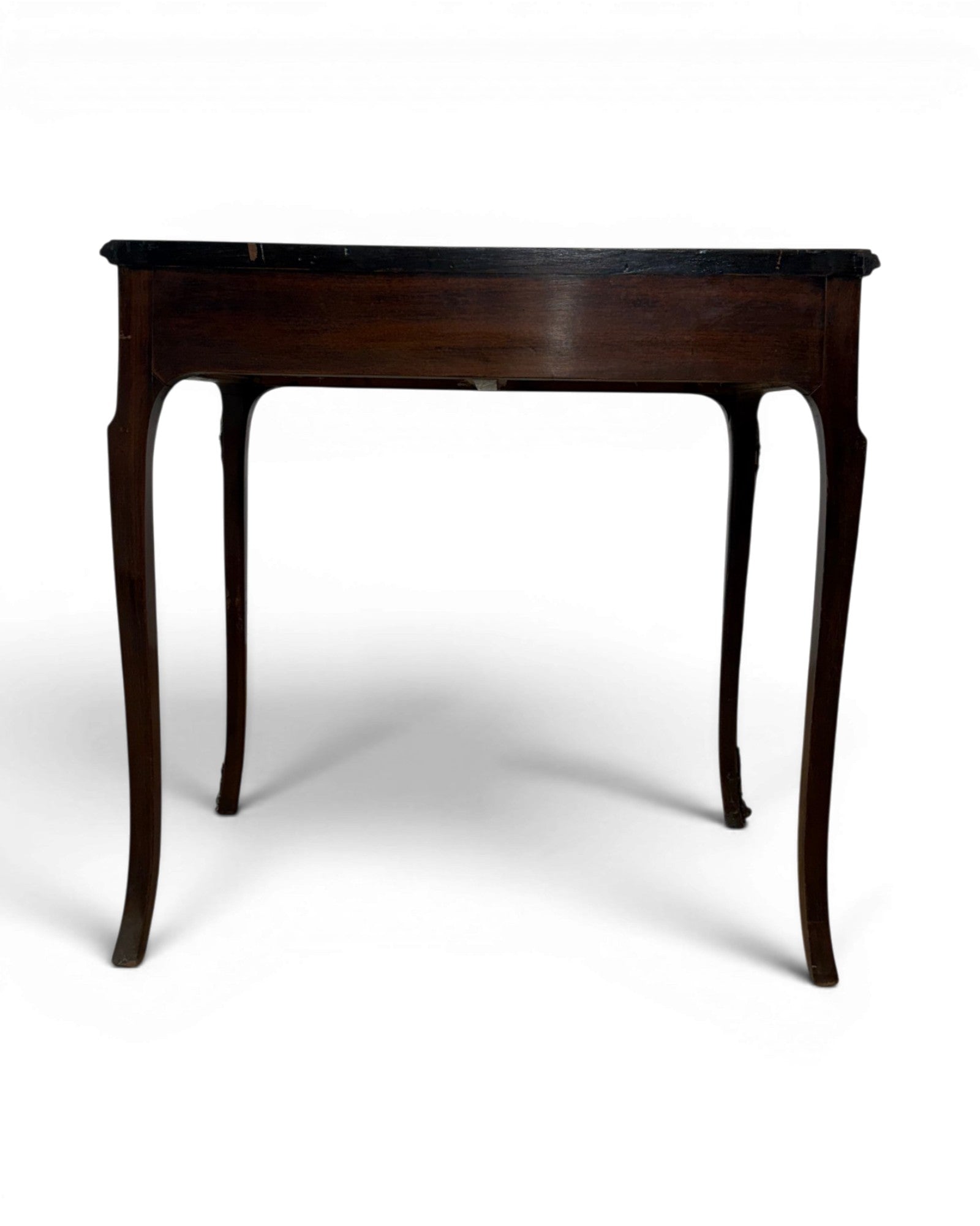 1920s Mini Glass Top Mahogany Desk with 2 Drawers - Surround Living - 17