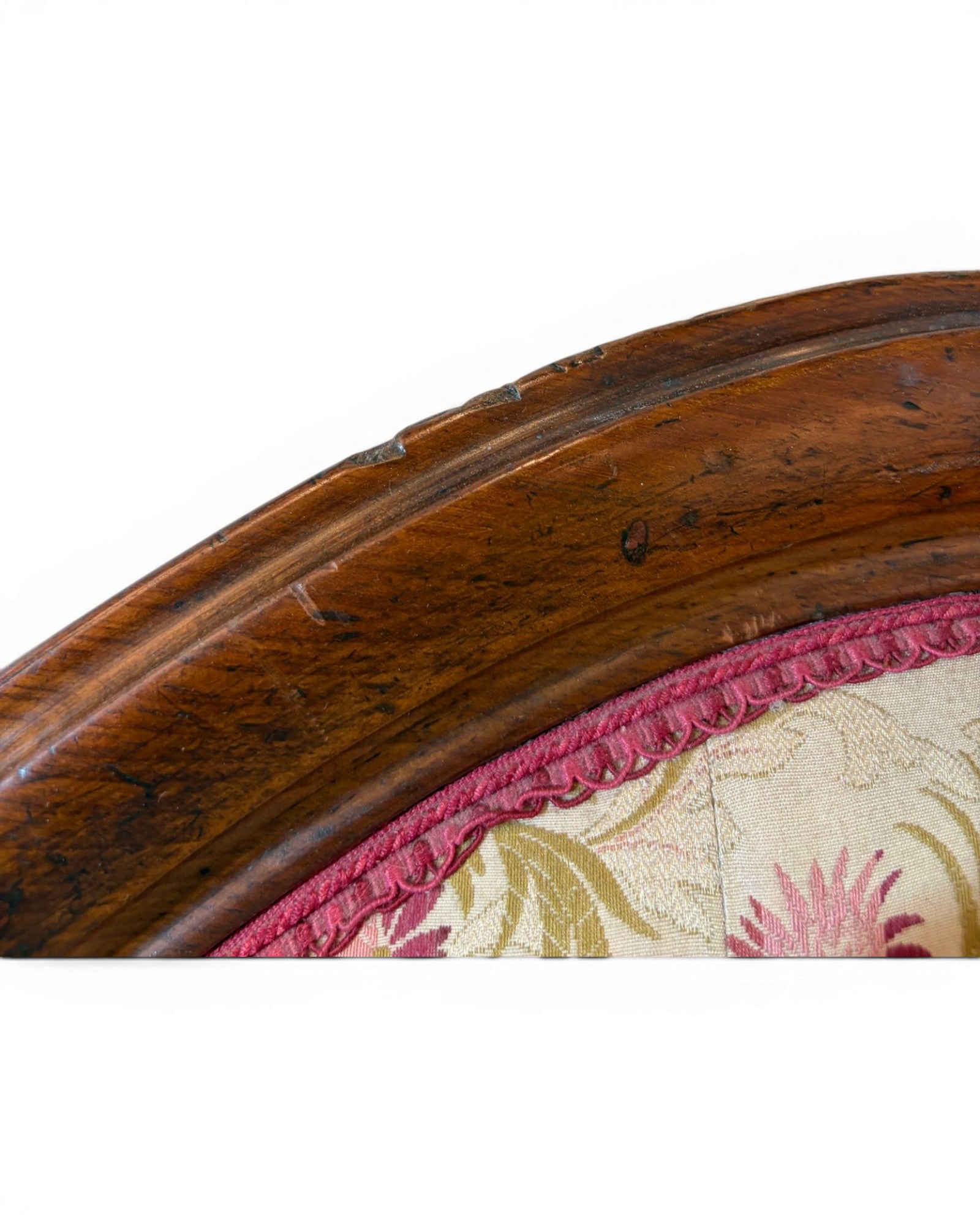 Louis Philippe Style Walnut Floral Cushion Couch (1 of 2) - Surround Living - 14