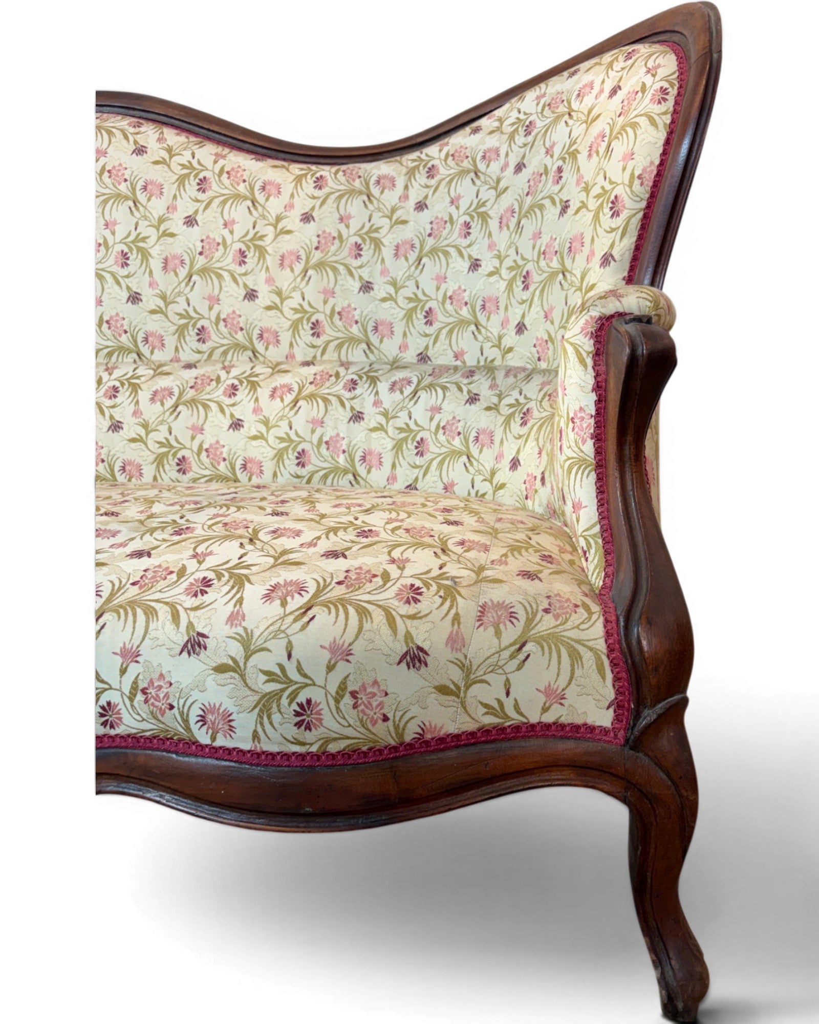 Louis Philippe Style Walnut Floral Cushion Couch (2 of 2) - Surround Living - 8