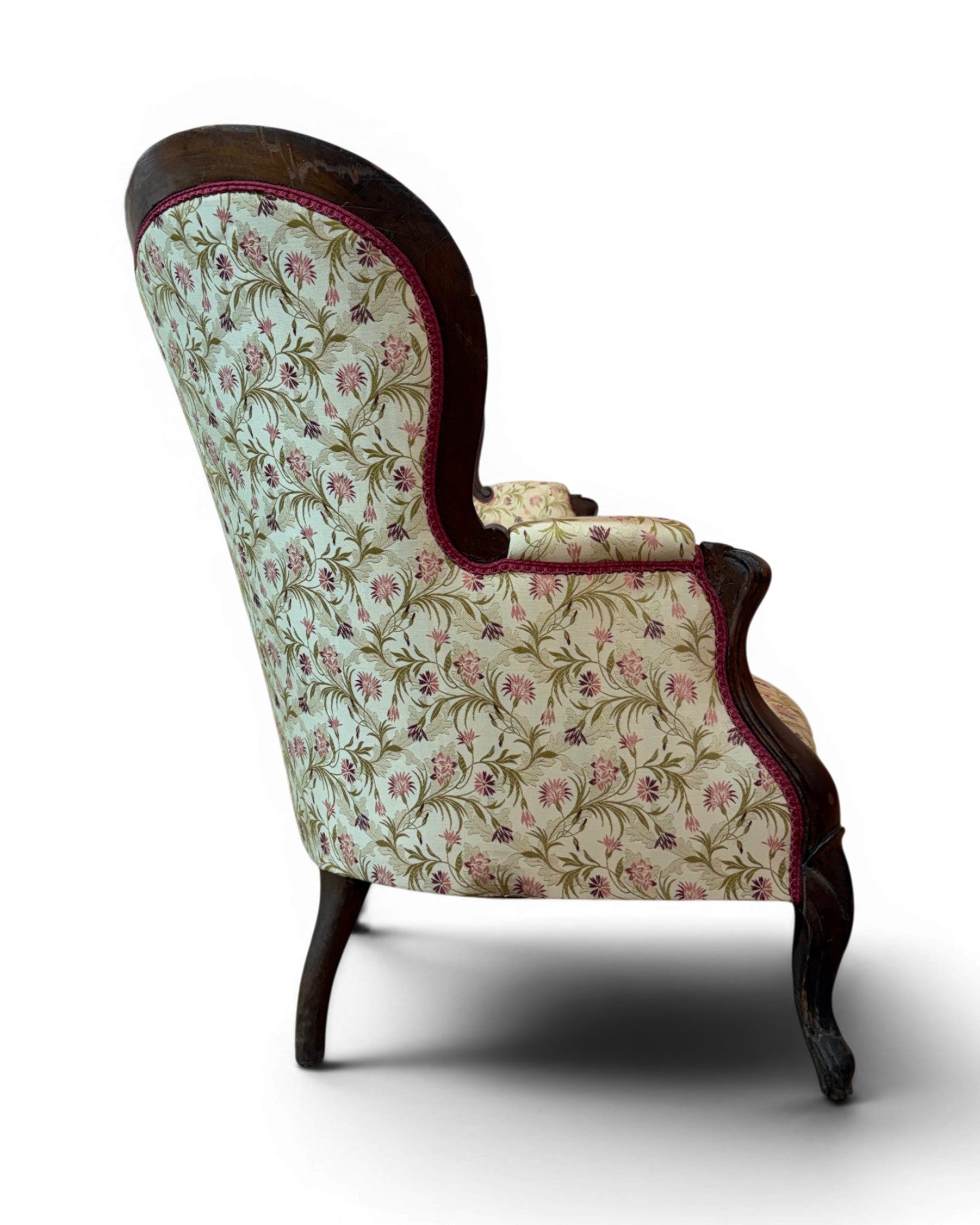 Louis Philippe Style Walnut Floral Cushion Couch (2 of 2) - Surround Living - 3