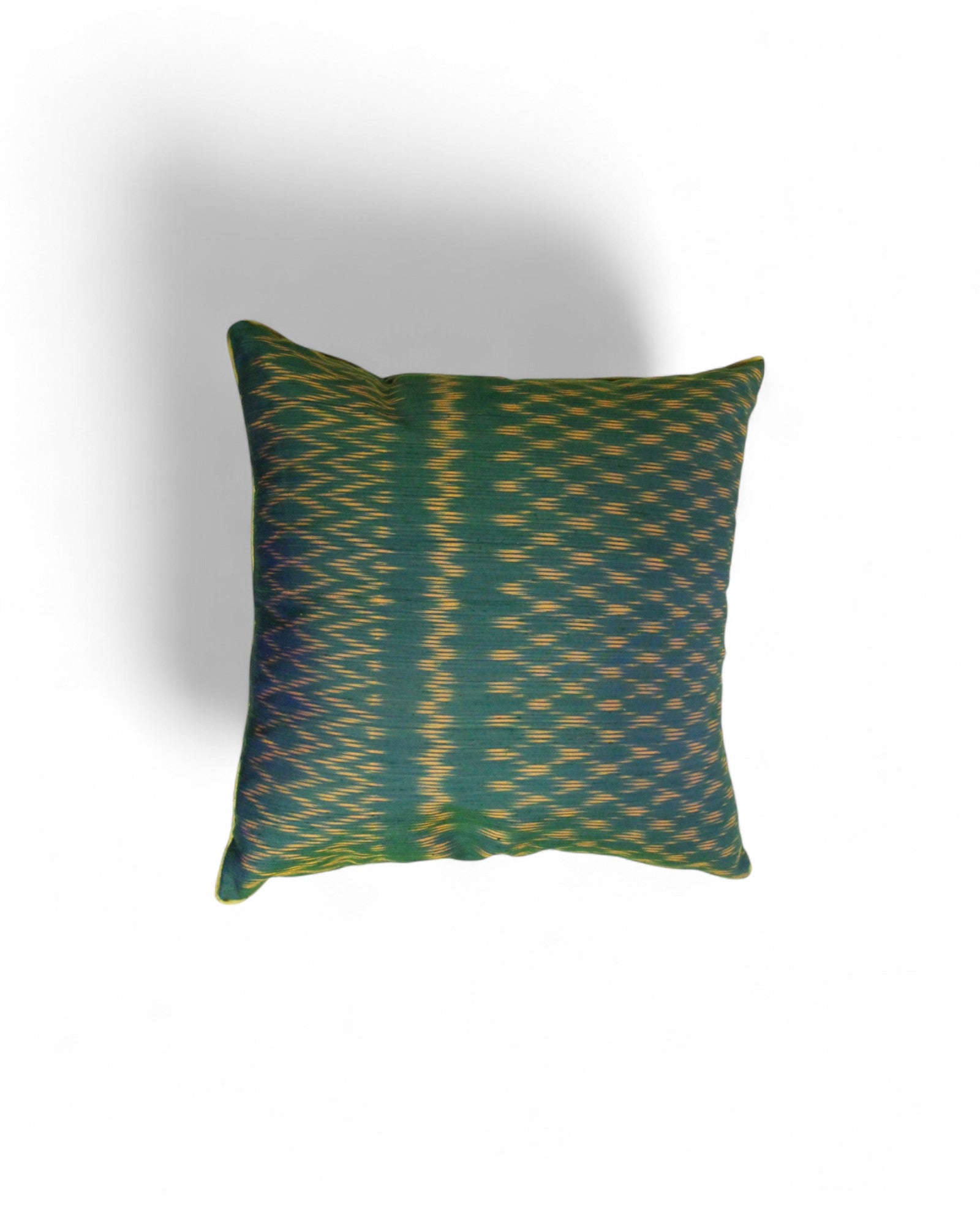 Square Silk Cushion Feat. Silk Piping - Jewel Beatle Green