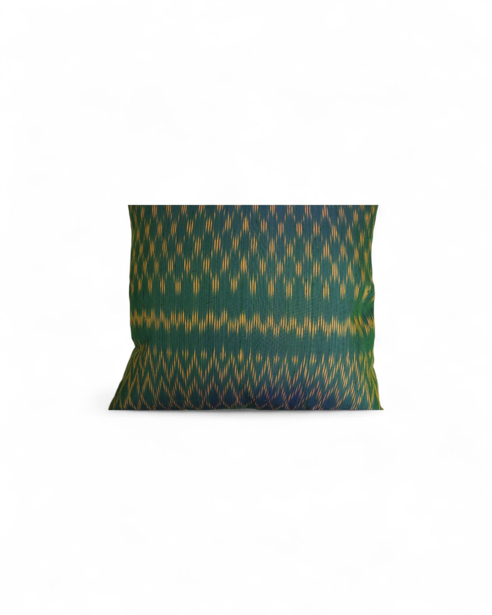 Square Silk Cushion Feat. Silk Piping - Jewel Beatle Green