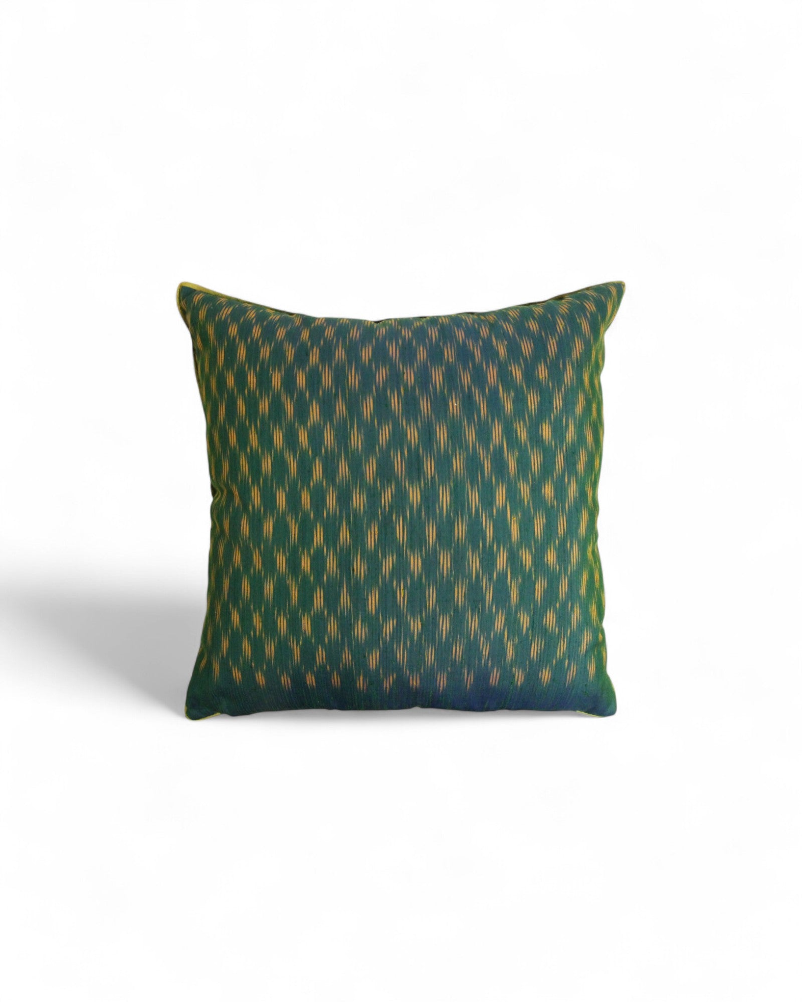 Square Silk Cushion Feat. Silk Piping - Jewel Beatle Green