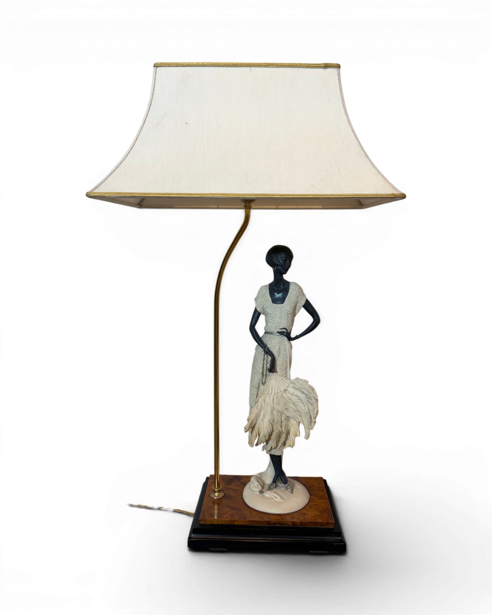 Giuseppe Armani 1980s Lady in Resin Burlwood Table Lamp - Surround Living - 13