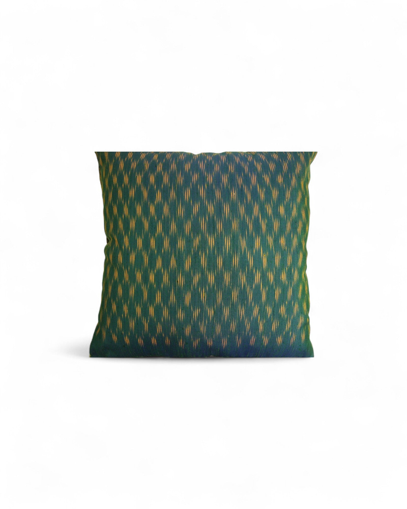 Square Silk Cushion Feat. Silk Piping - Jewel Beatle Green
