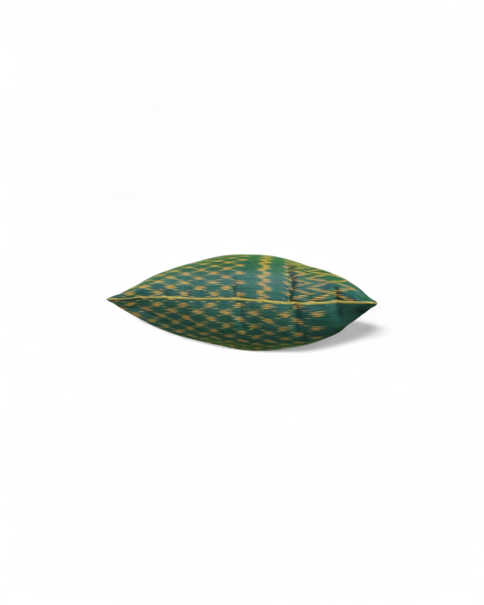 Square Silk Cushion Feat. Silk Piping - Jewel Beatle Green