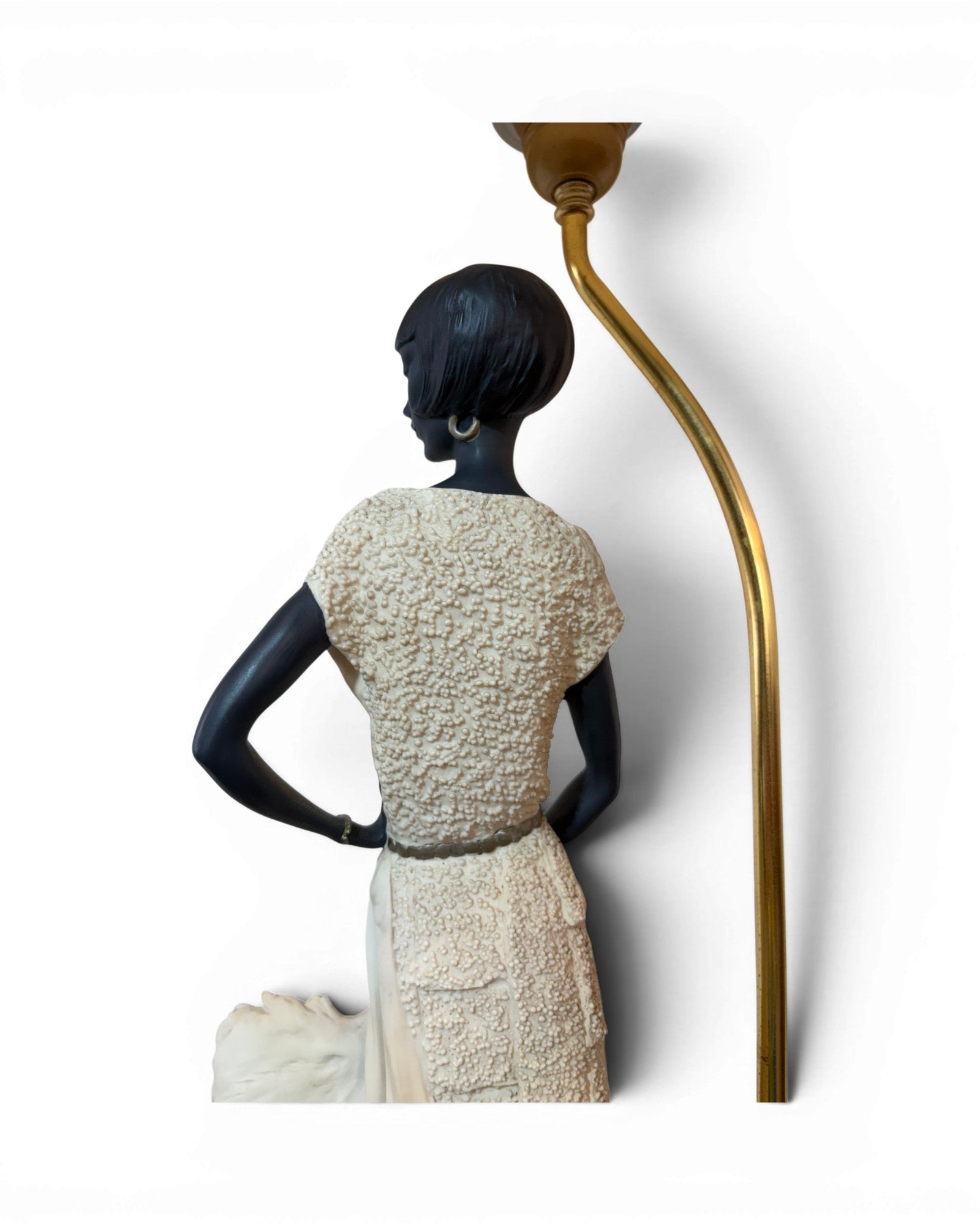 Giuseppe Armani 1980s Lady in Resin Burlwood Table Lamp - Surround Living - 8
