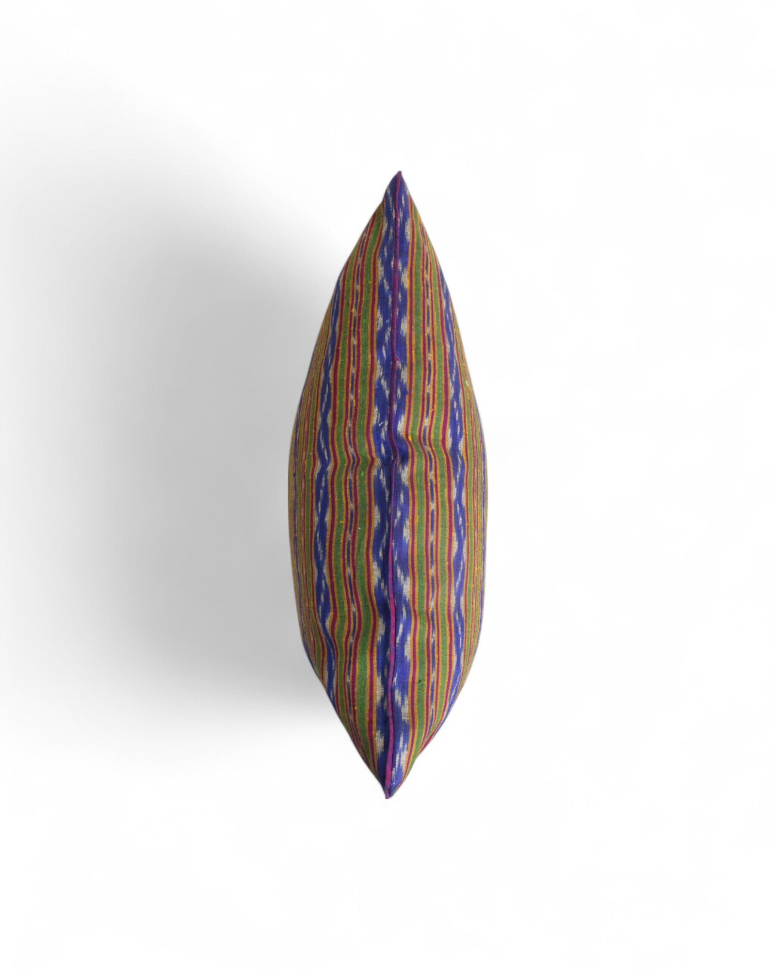 Square Silk Cushion Feat. Silk Piping - Indigo Blue & Grass Green