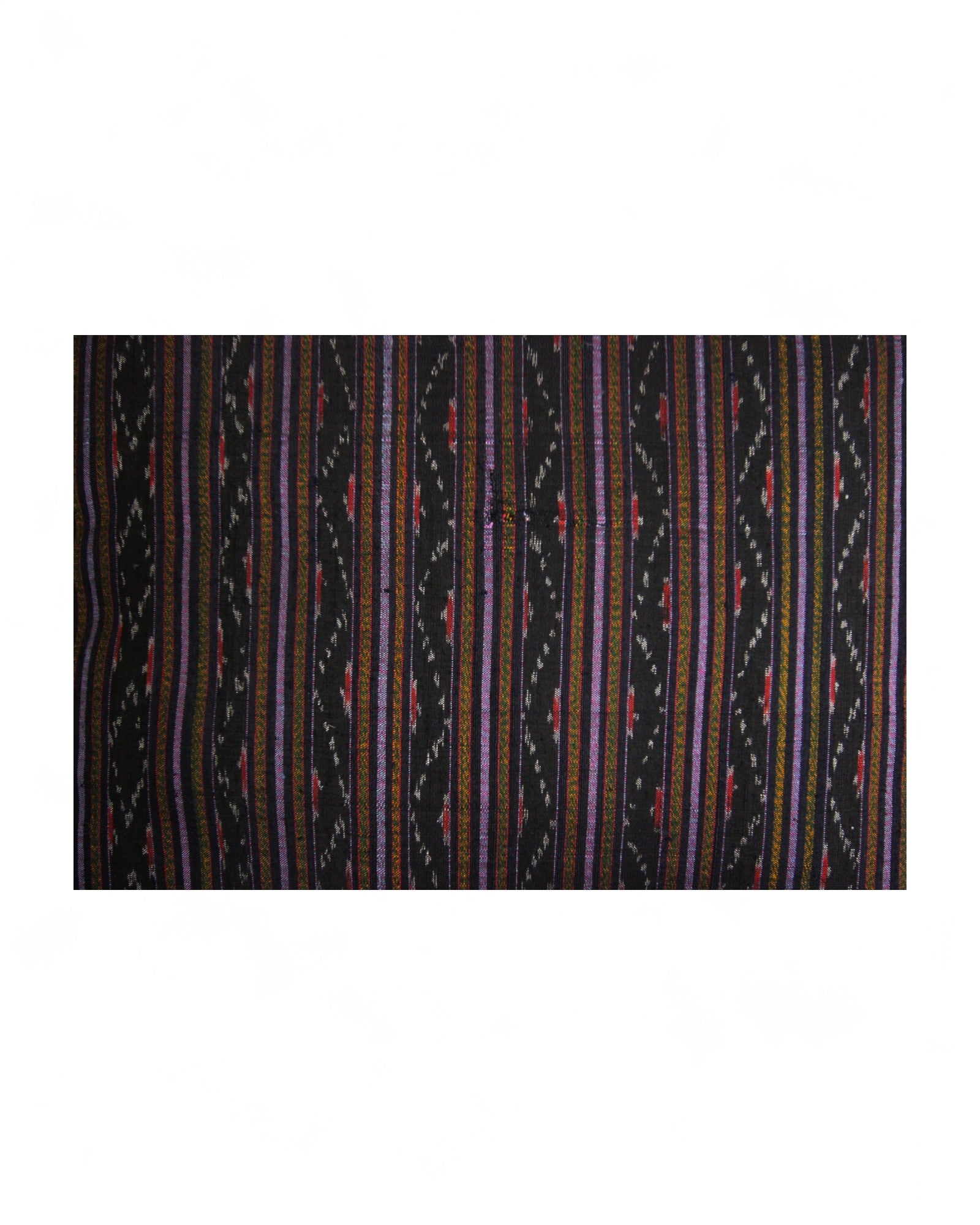 Handwoven Mudmee Silk Feat. Flat Piping Square Cushion - Dark Purple