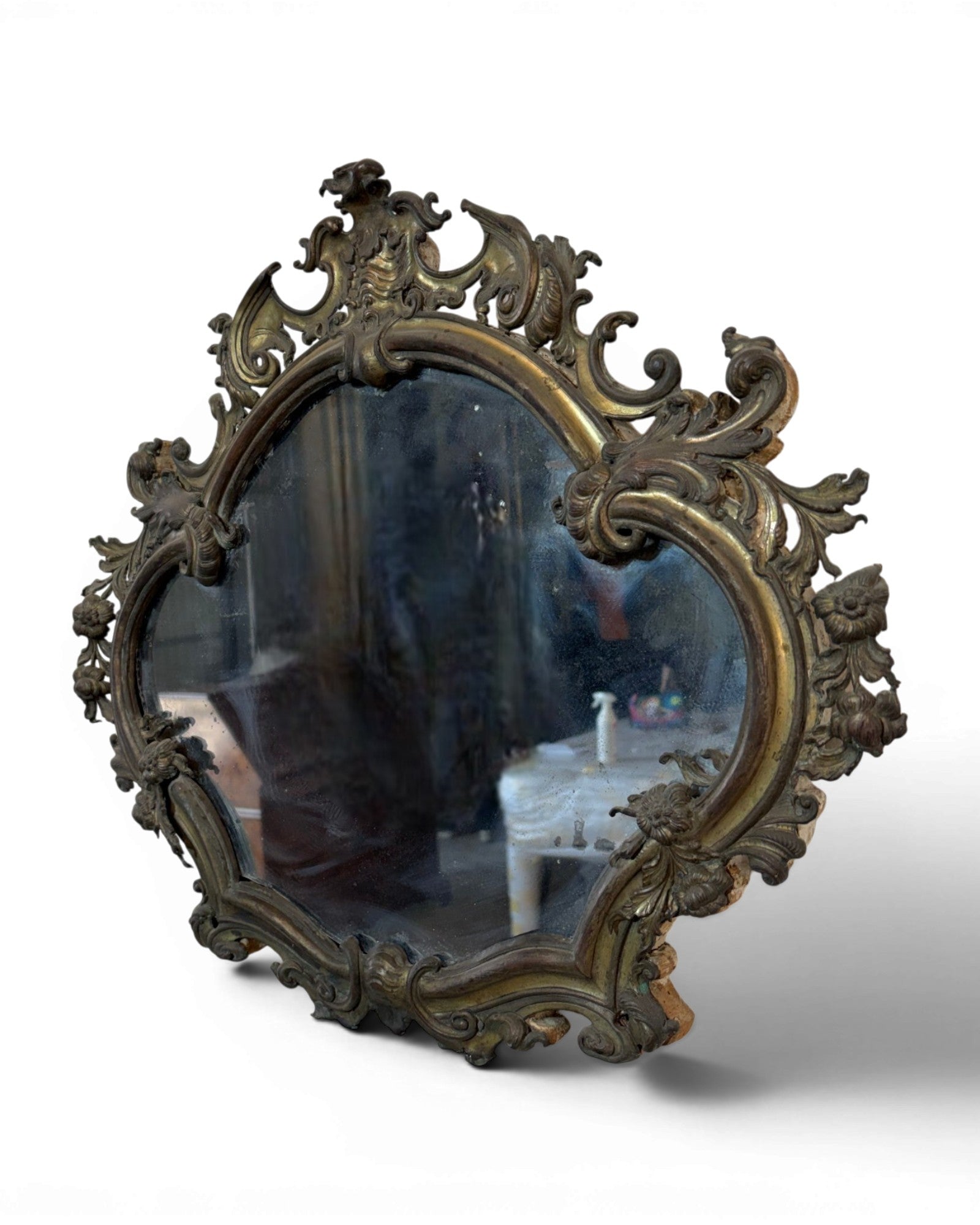 Genova Louis XV Period Shaped Mirror +250 Years Old