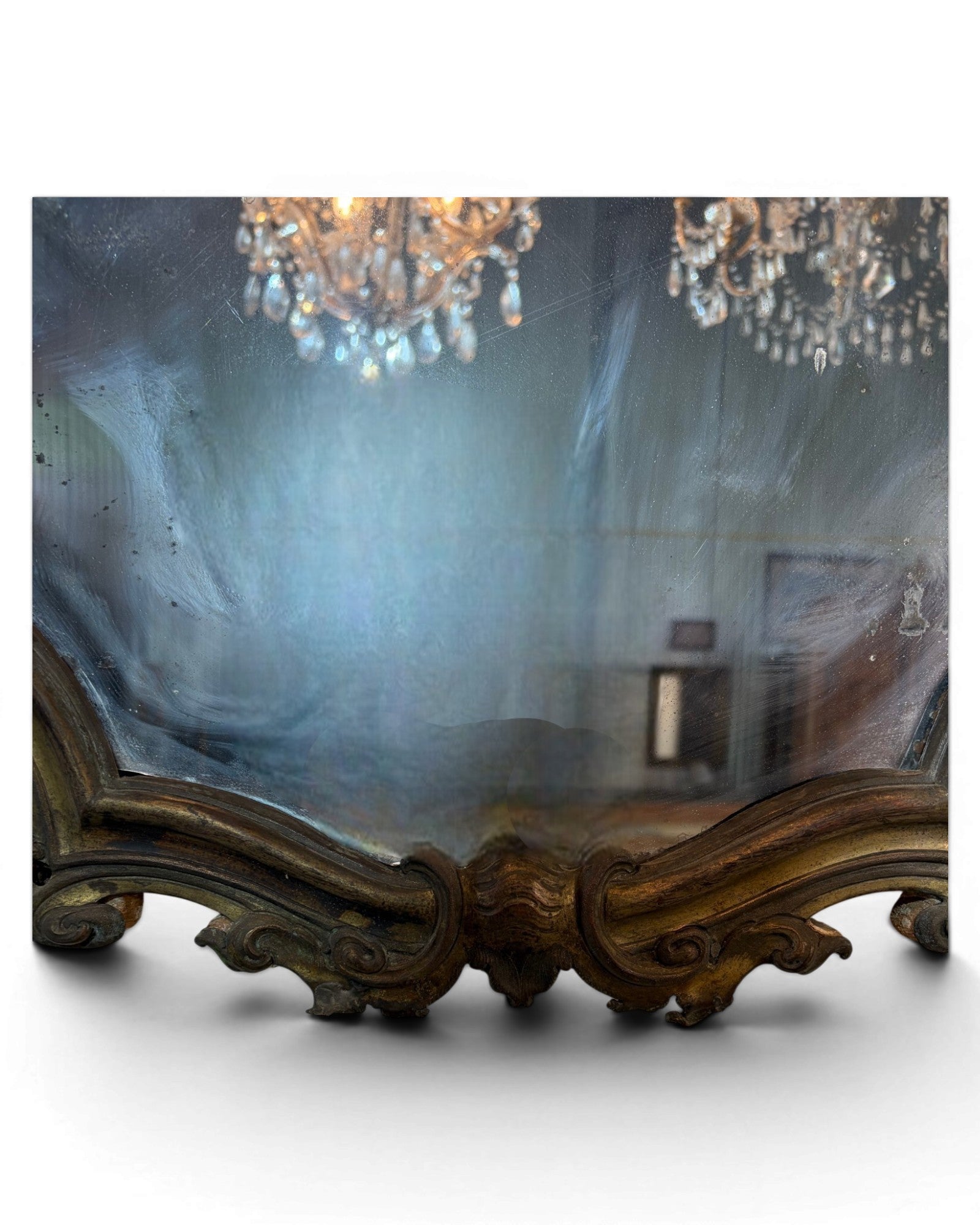 Genova Louis XV Period Shaped Mirror +250 Years Old