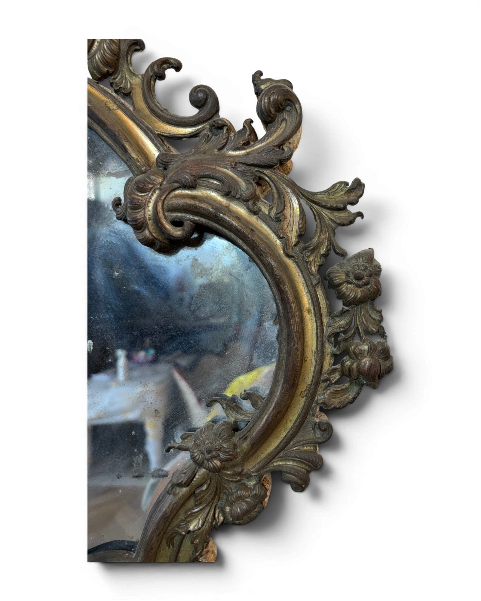 Genova Louis XV Period Shaped Mirror +250 Years Old