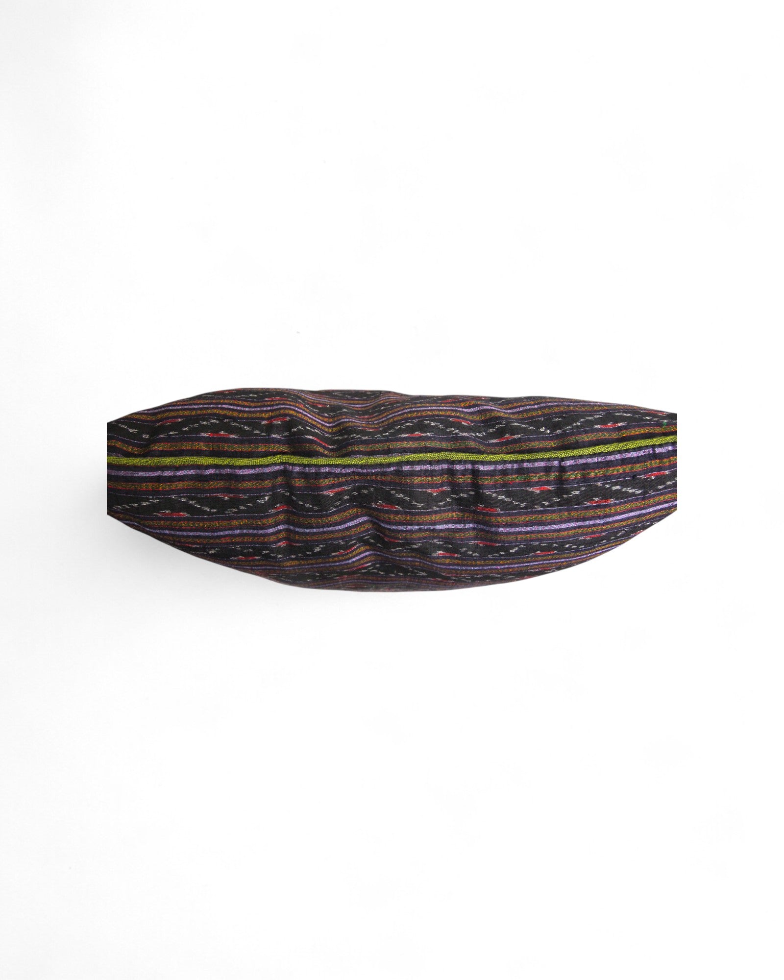 Handwoven Mudmee Silk Feat. Flat Piping Square Cushion - Dark Purple
