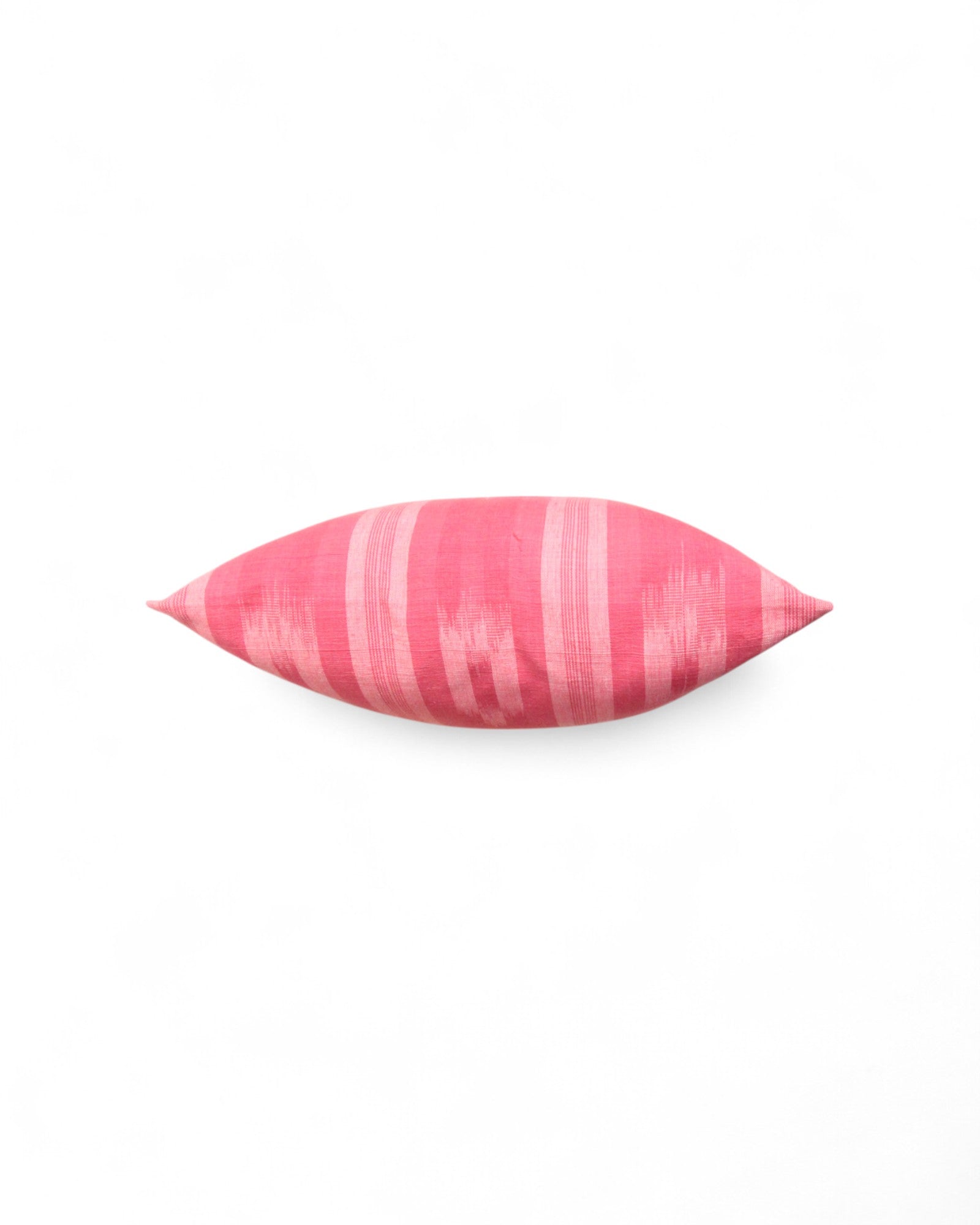 Warp Handwoven Mudmee Cotton Fabric Square Cushion - Pink