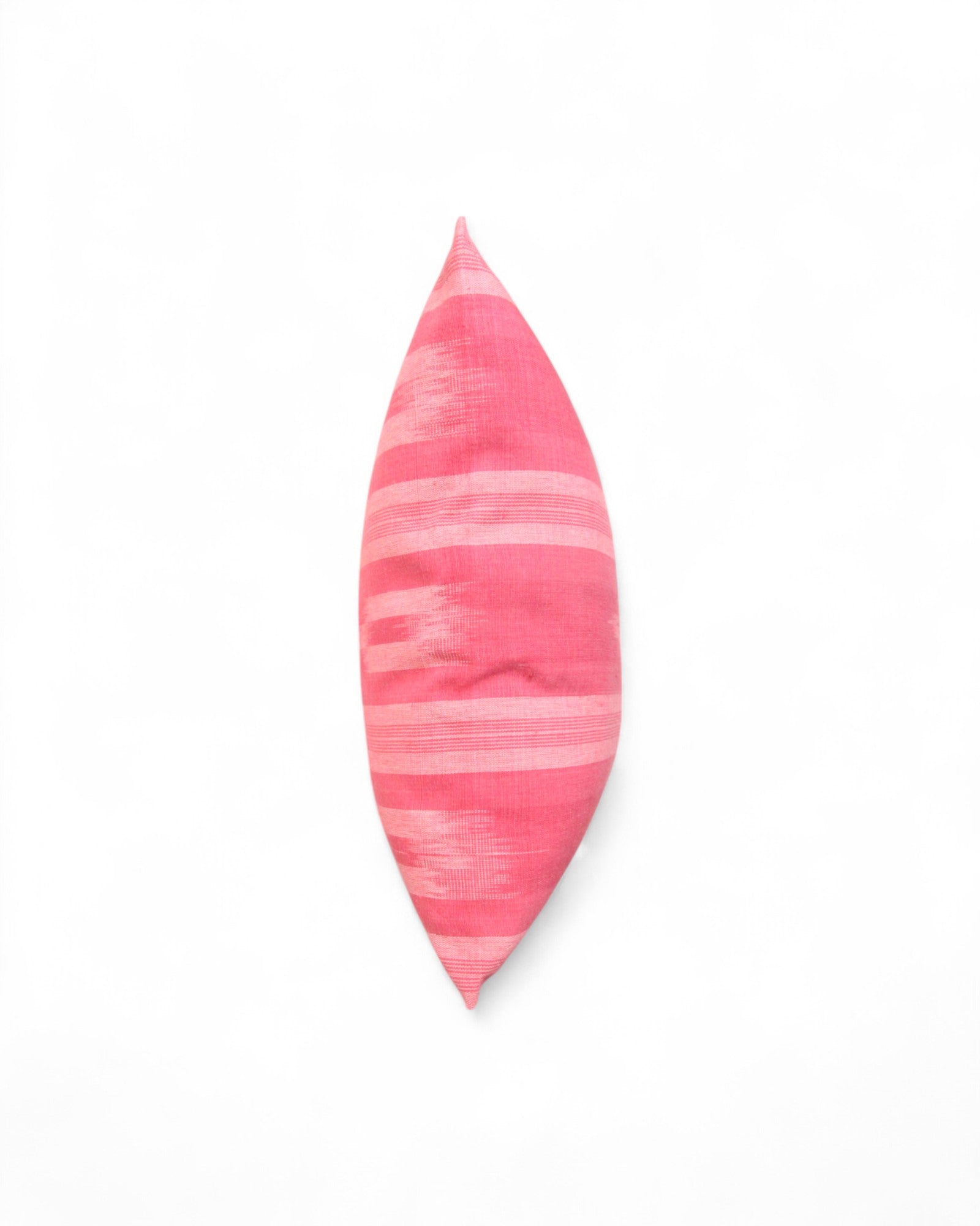 Warp Handwoven Mudmee Cotton Fabric Square Cushion - Pink