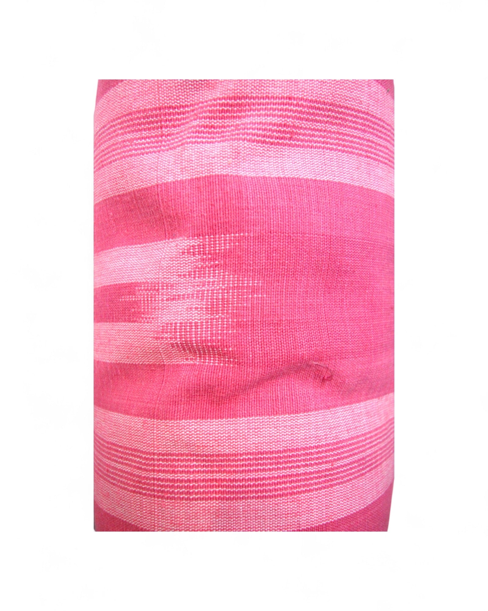 Warp Handwoven Mudmee Cotton Fabric Square Cushion - Pink